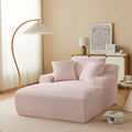 Deep Compact Fixed Sofa Kenedy 1 Seater Corduroy Velvet Pink – Pink