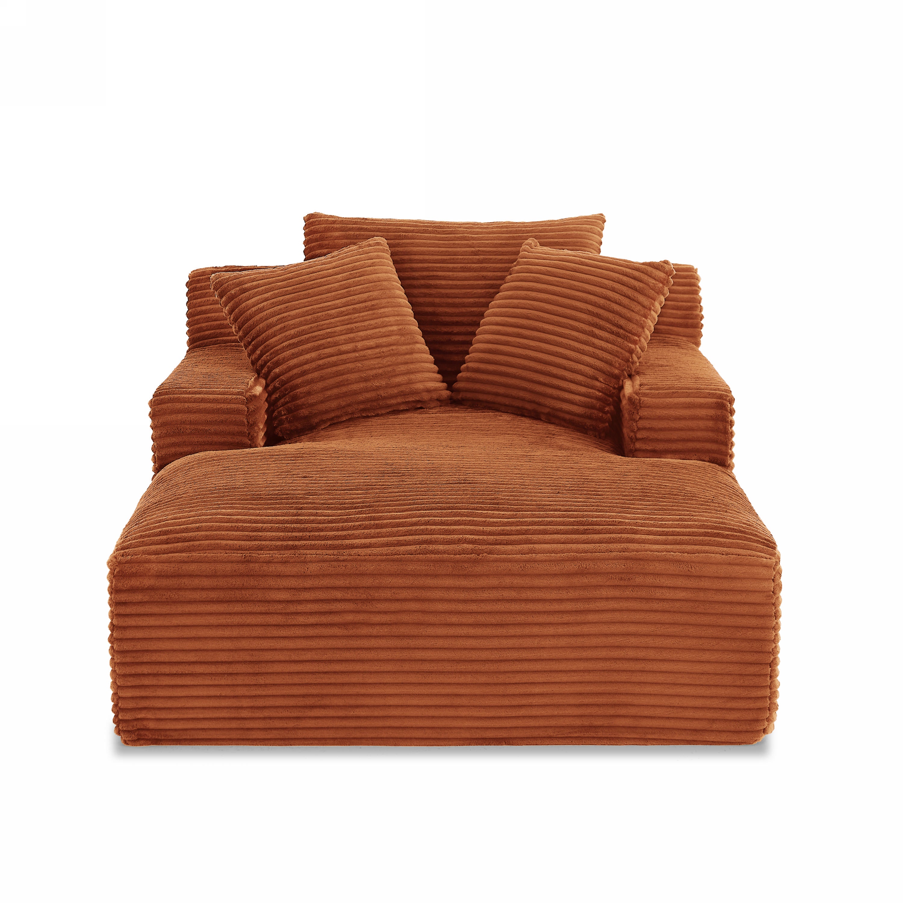 KENEDY Deep Compact Armchair – Corduroy Velvet Accent Chair For Modern Living Spaces