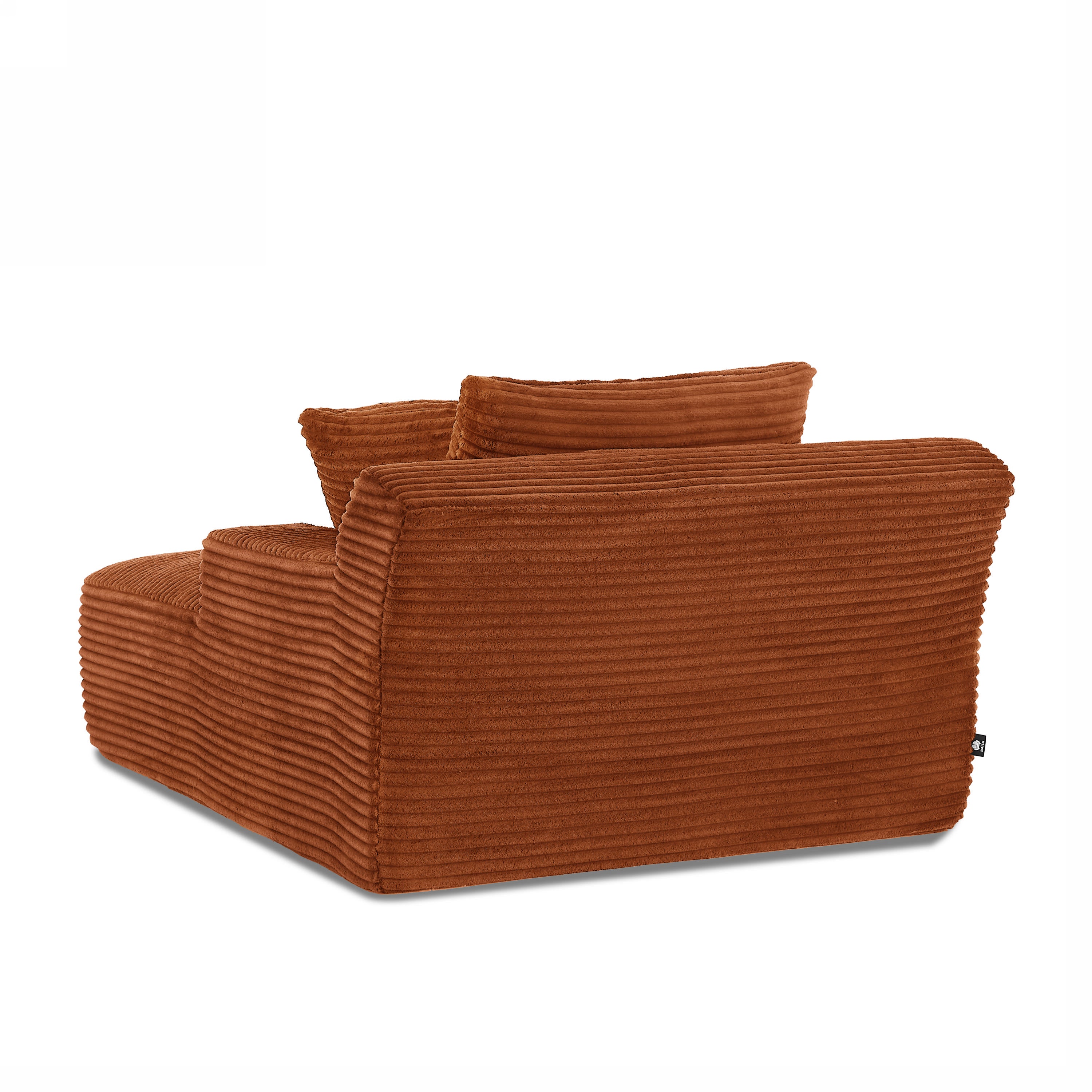 KENEDY Deep Compact Armchair – Corduroy Velvet Accent Chair For Modern Living Spaces