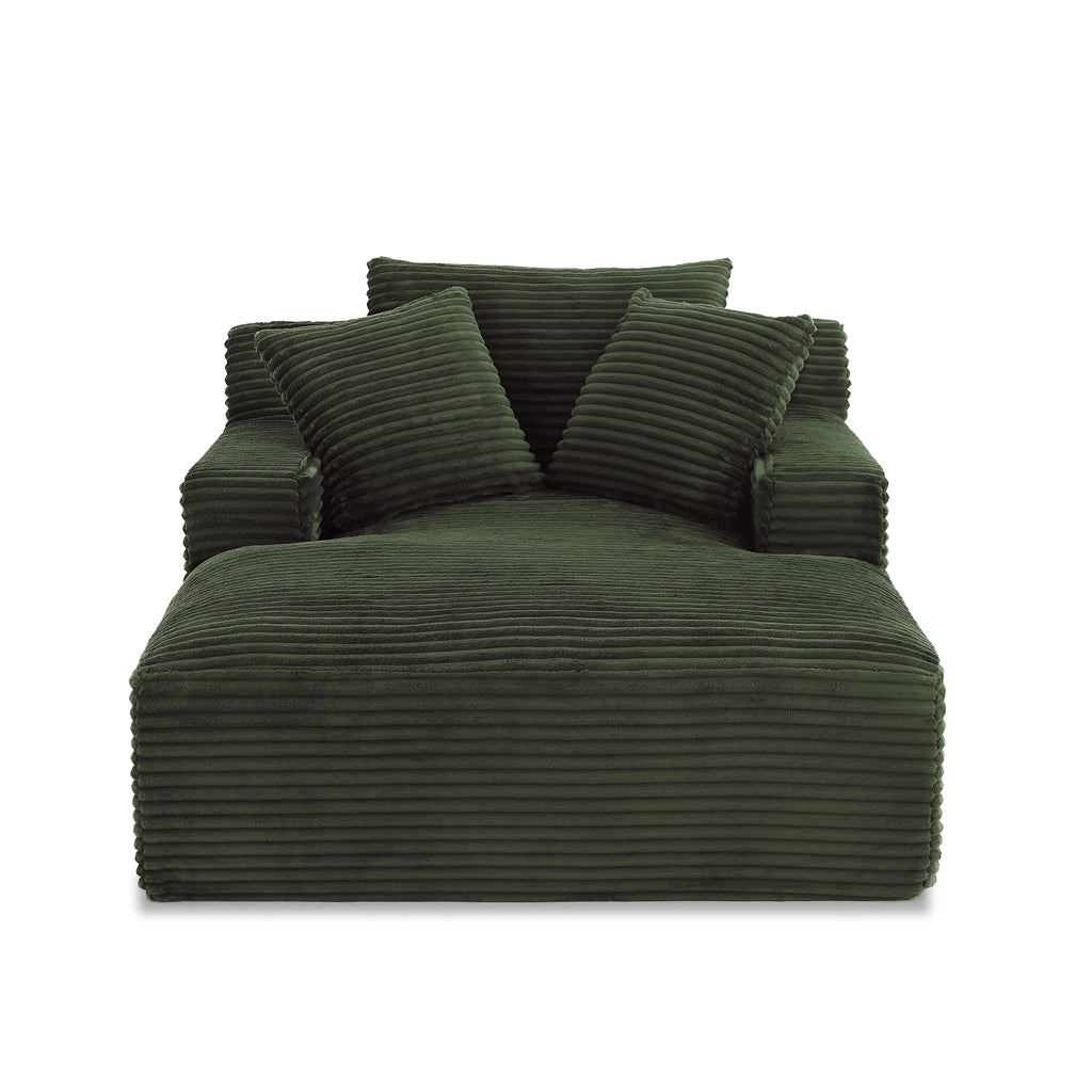 KENEDY Deep Compact Armchair – Corduroy Velvet Accent Chair For Modern Living Spaces