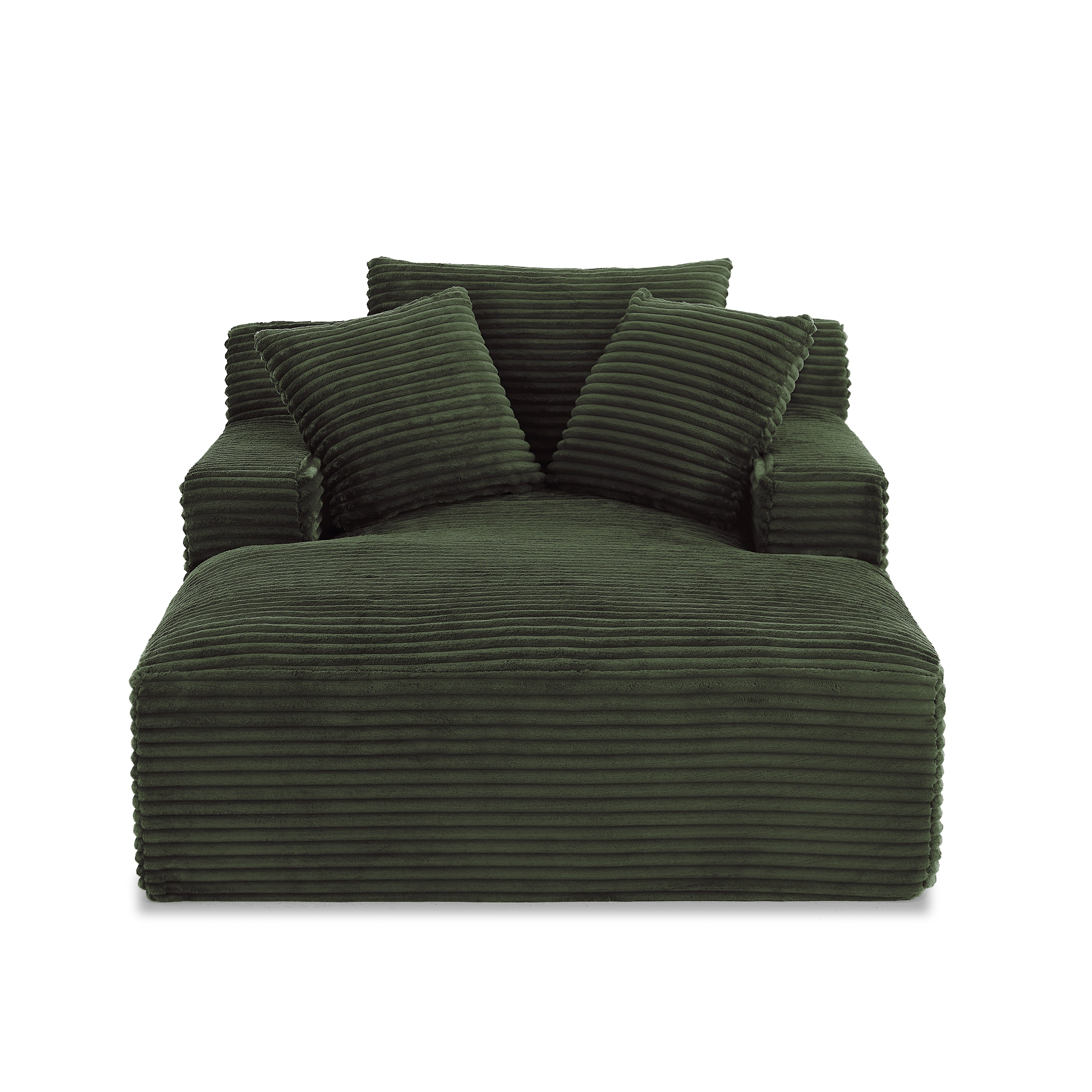 KENEDY Deep Compact Armchair – Corduroy Velvet Accent Chair For Modern Living Spaces