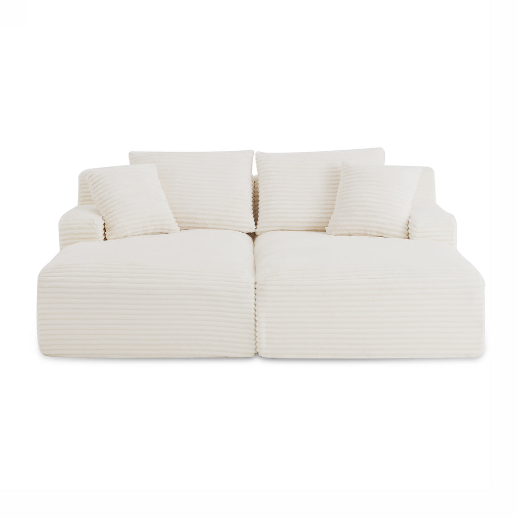 KENEDY 79'' 3-Seater Deep Sofa – Off White