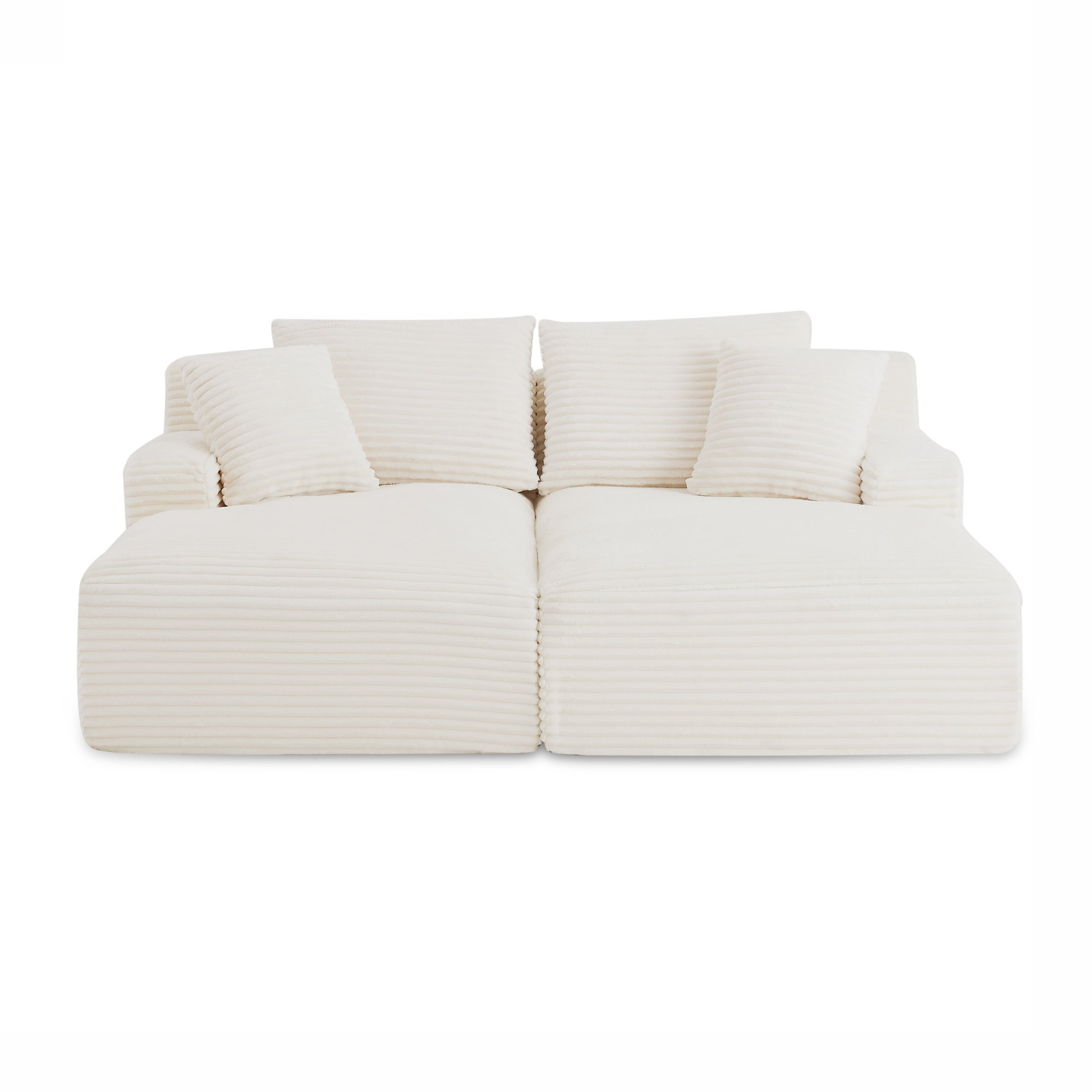KENEDY 79'' 3-Seater Deep Sofa – Off White