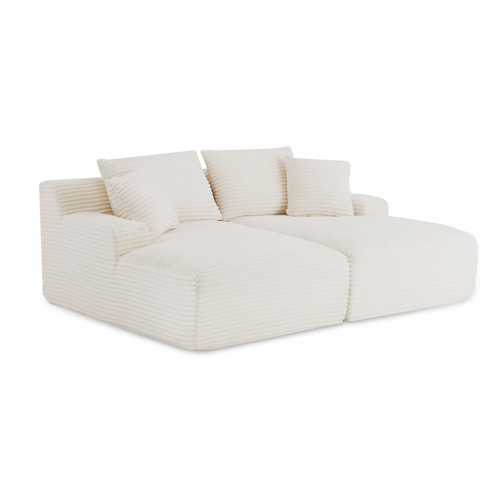 KENEDY 79'' 3-Seater Deep Sofa – Off White