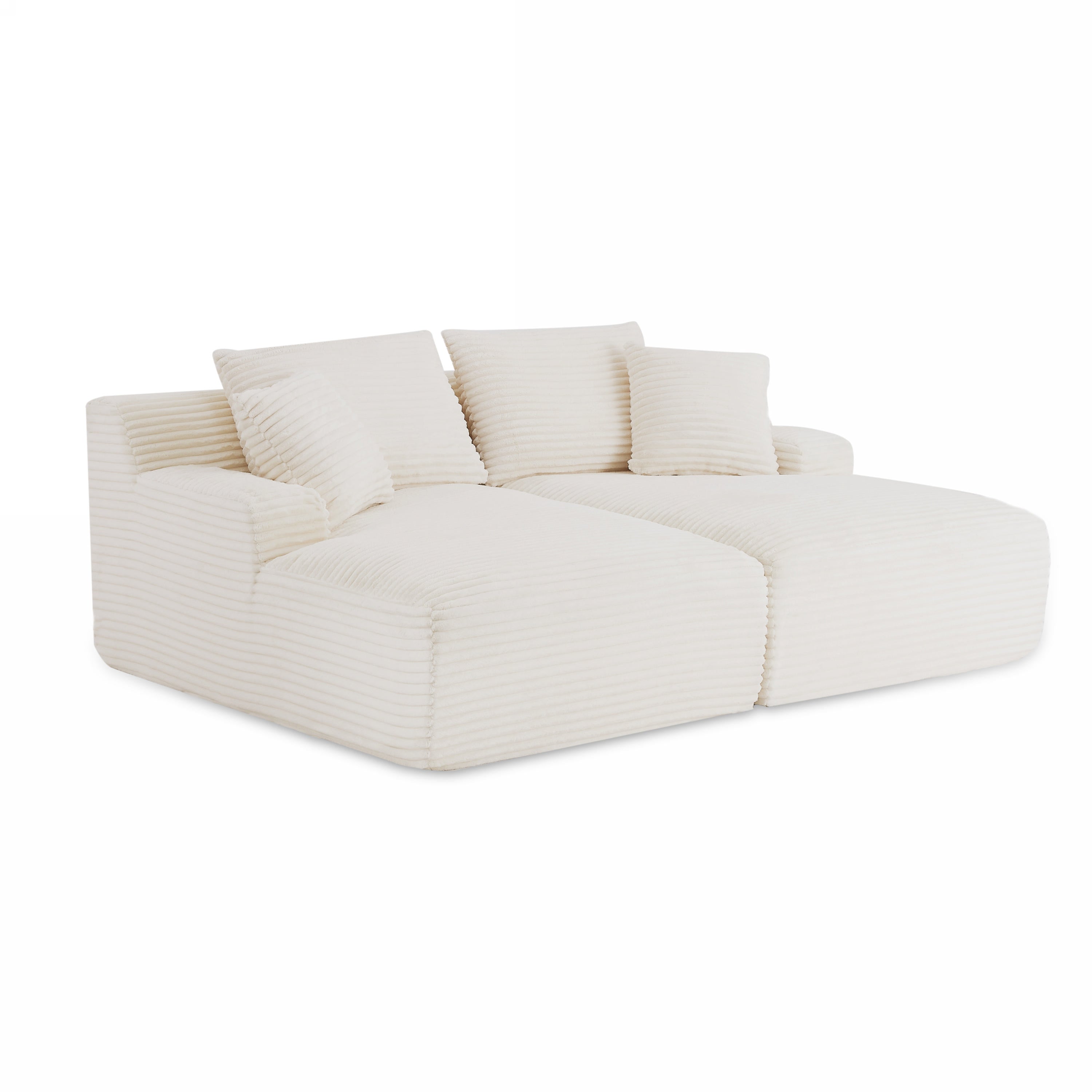 KENEDY 79'' 3-Seater Deep Sofa – Off White