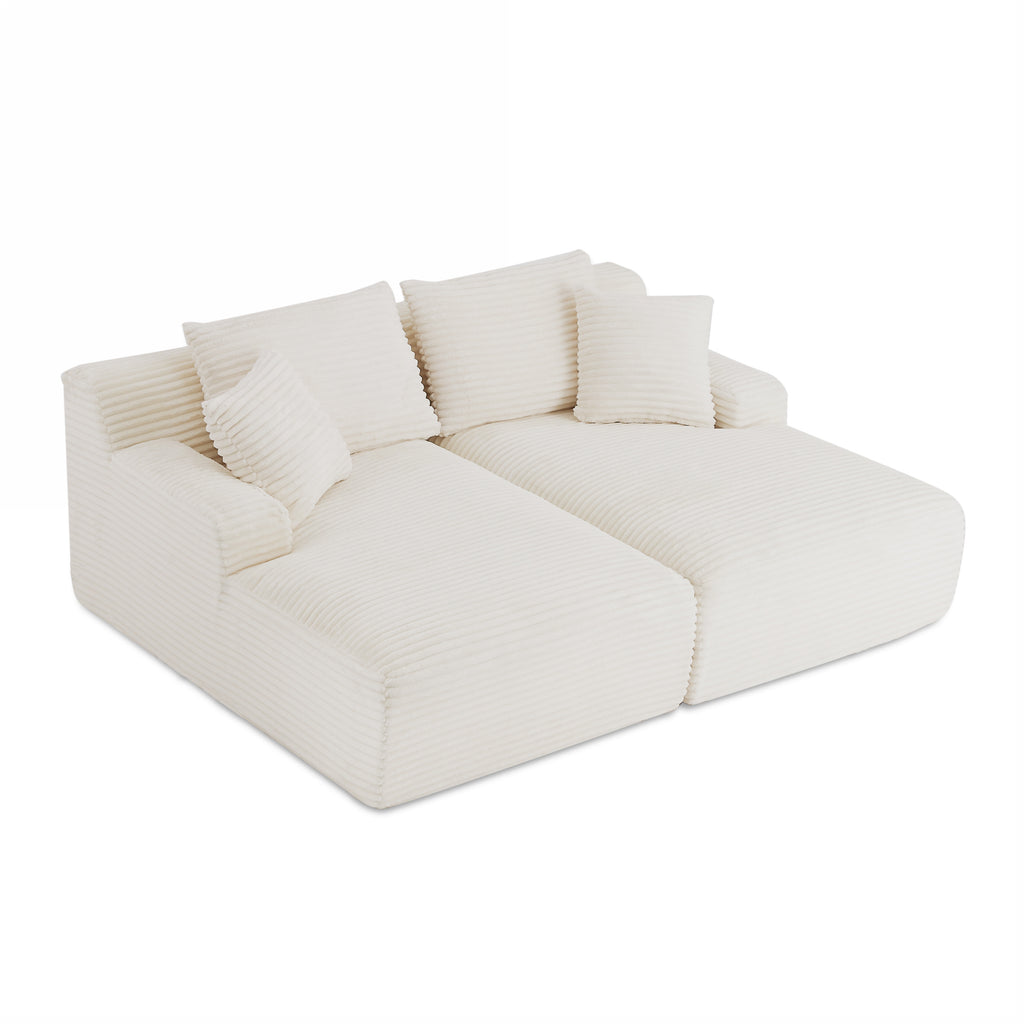 KENEDY 79'' 3-Seater Deep Sofa – Off White