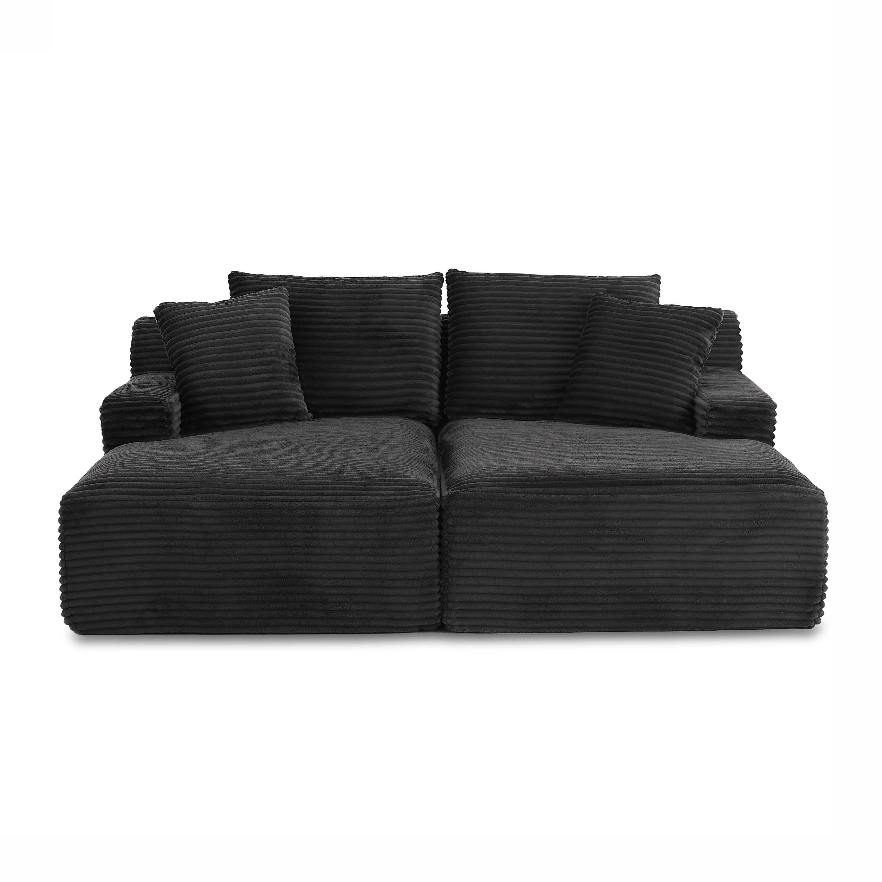 KENEDY 79'' 3-Seater Deep Sofa – Gray