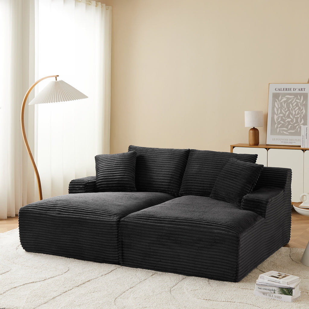 KENEDY 79'' 3-Seater Deep Sofa – Gray