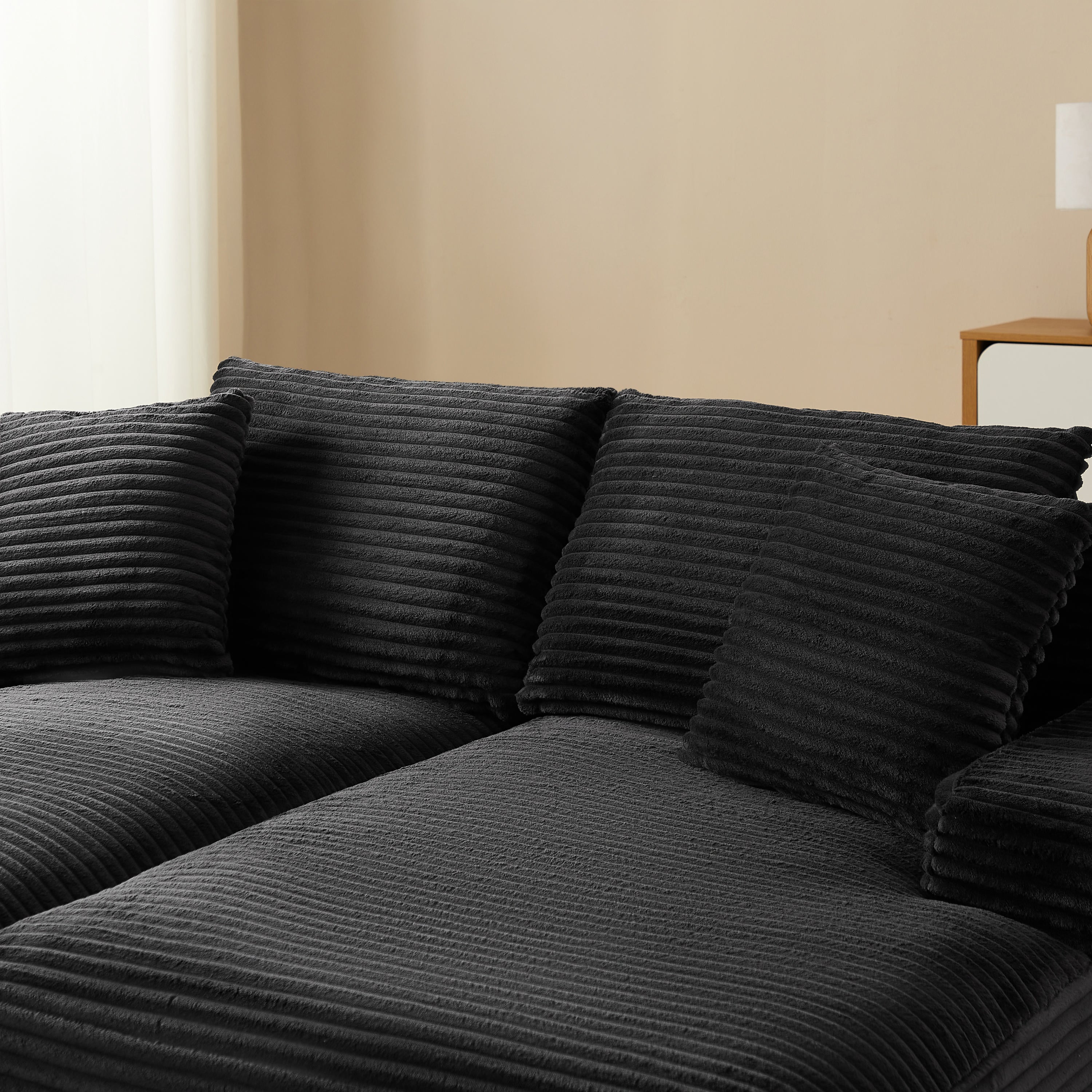 KENEDY 79'' 3-Seater Deep Sofa – Gray