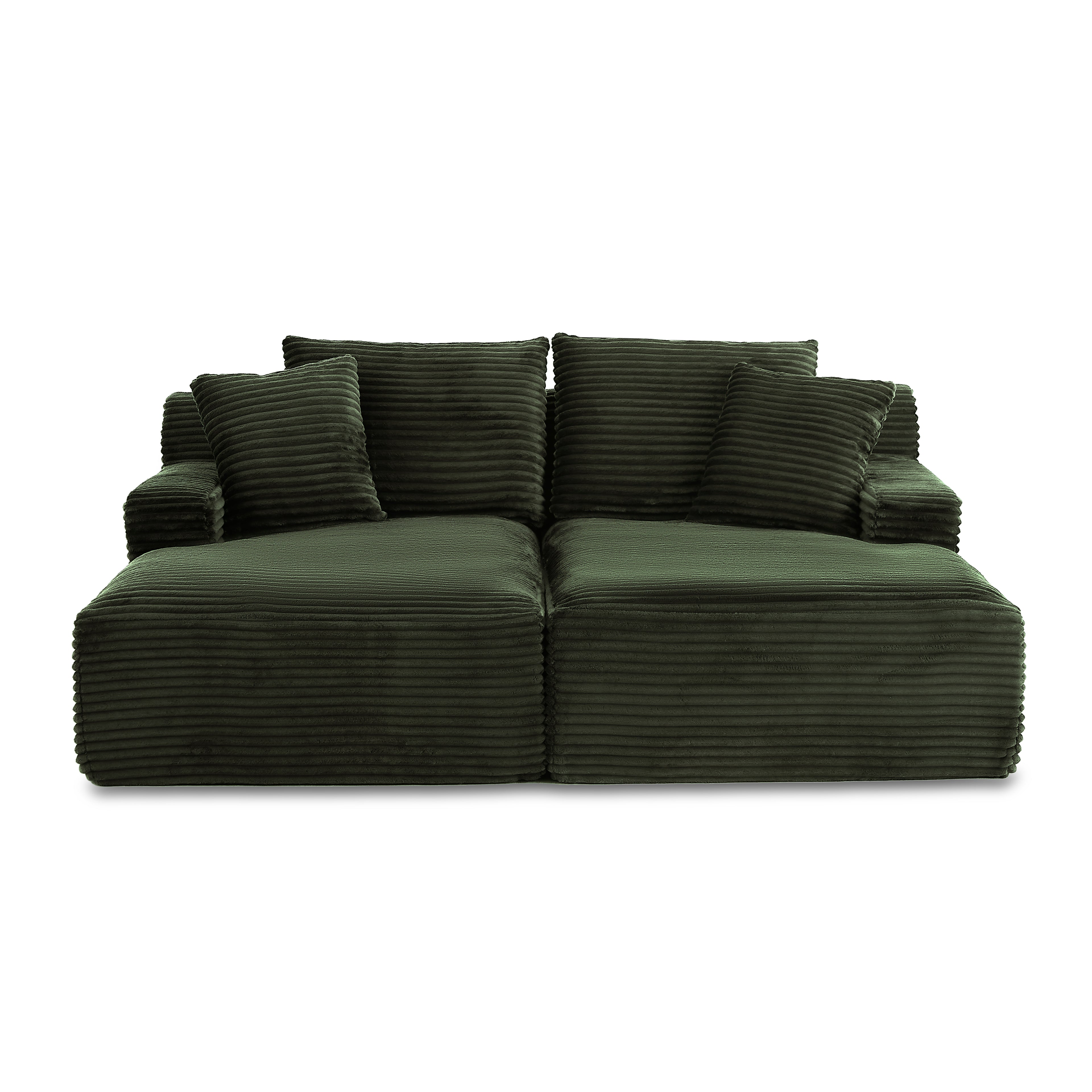 KENEDY 79'' 3-Seater Deep Sofa – Green