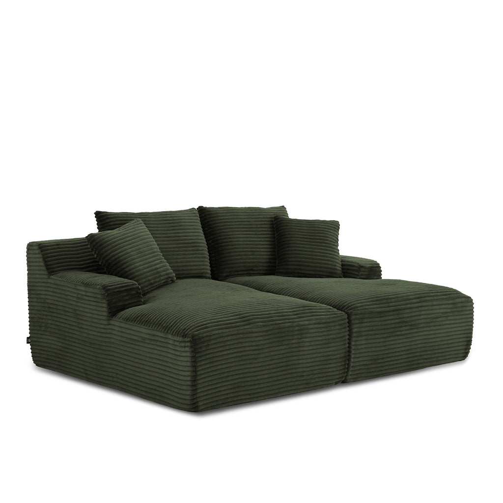 KENEDY 79'' 3-Seater Deep Sofa – Green
