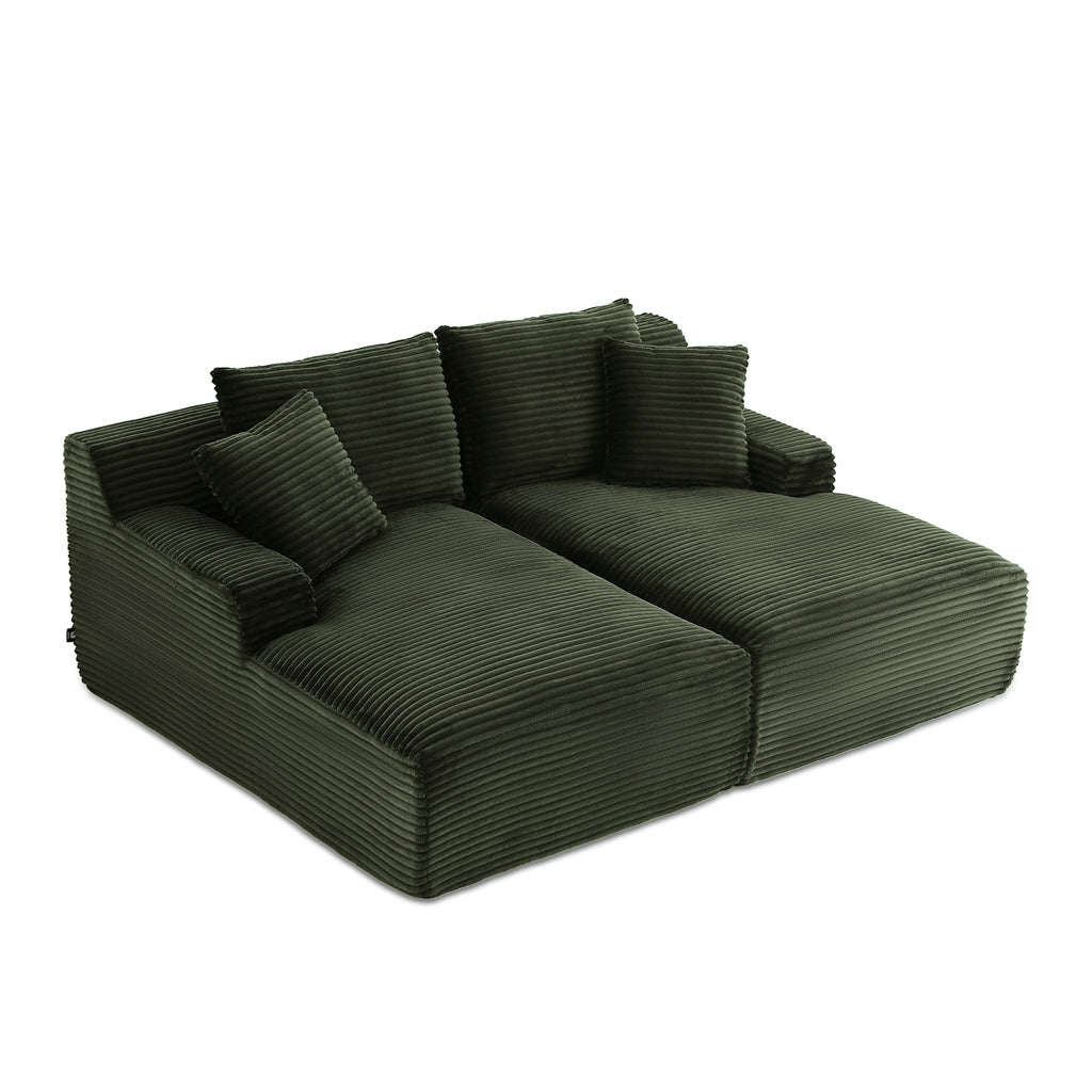 KENEDY 79'' 3-Seater Deep Sofa – Green