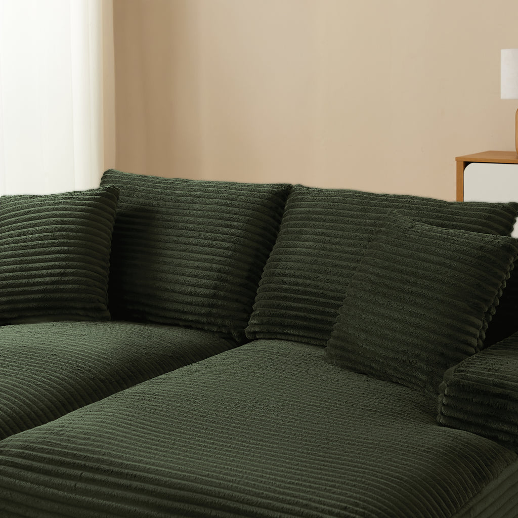 KENEDY 79'' 3-Seater Deep Sofa – Green