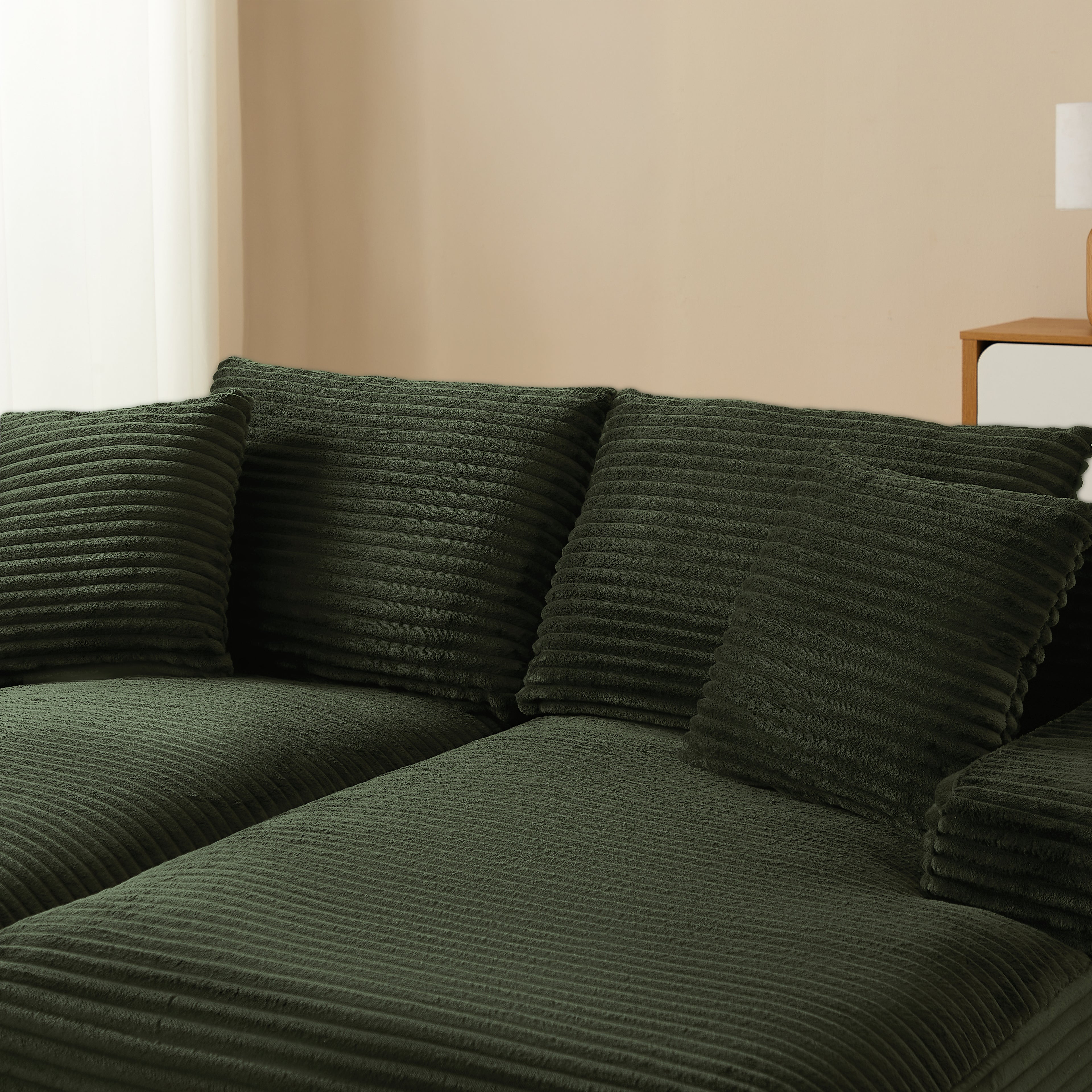KENEDY 79'' 3-Seater Deep Sofa – Green