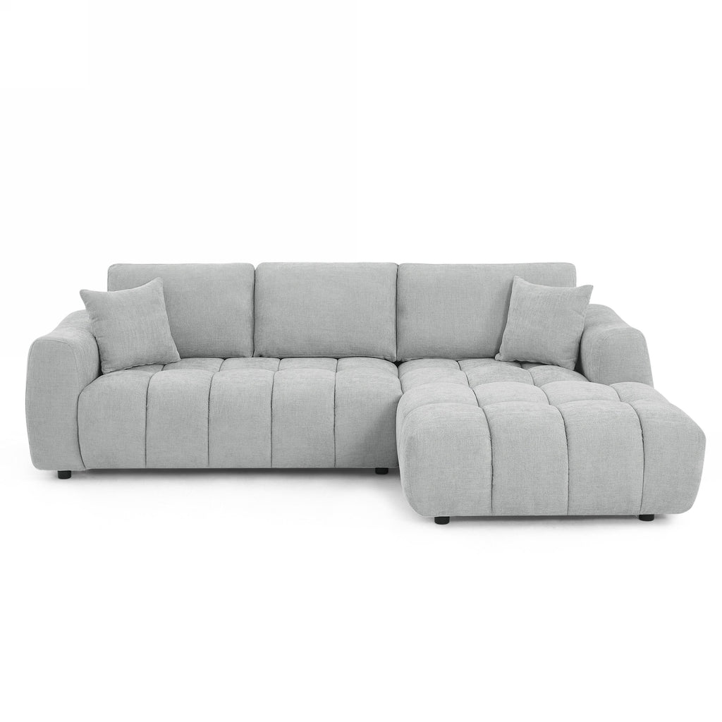 KEREA Right-Facing Sectional Sofa – Gray