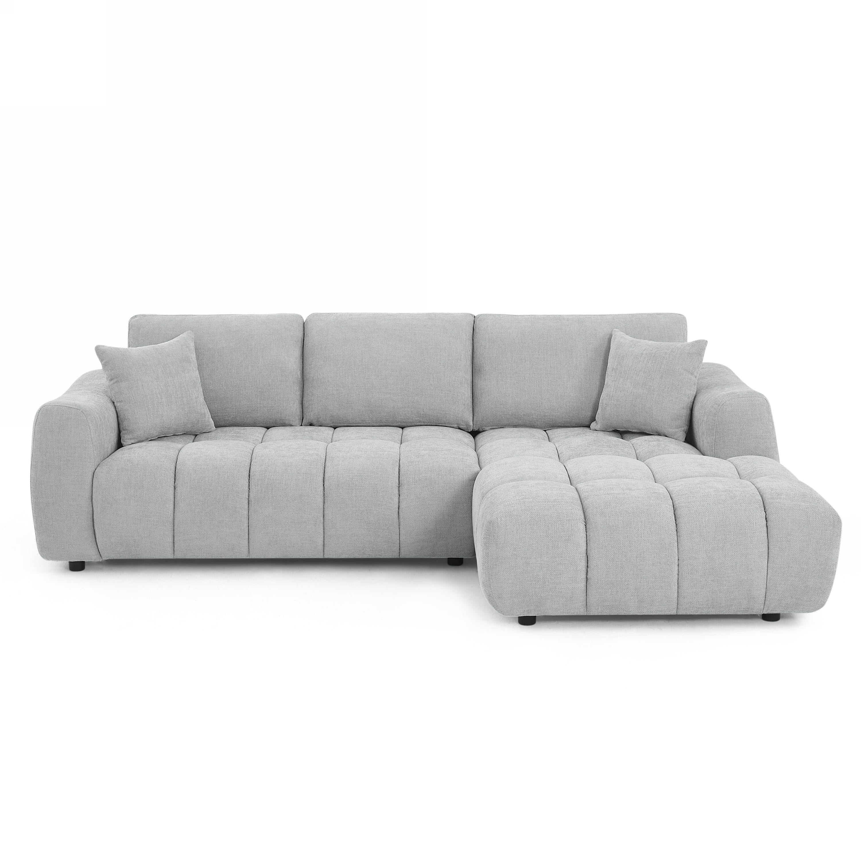 KEREA Right-Facing Sectional Sofa – Gray