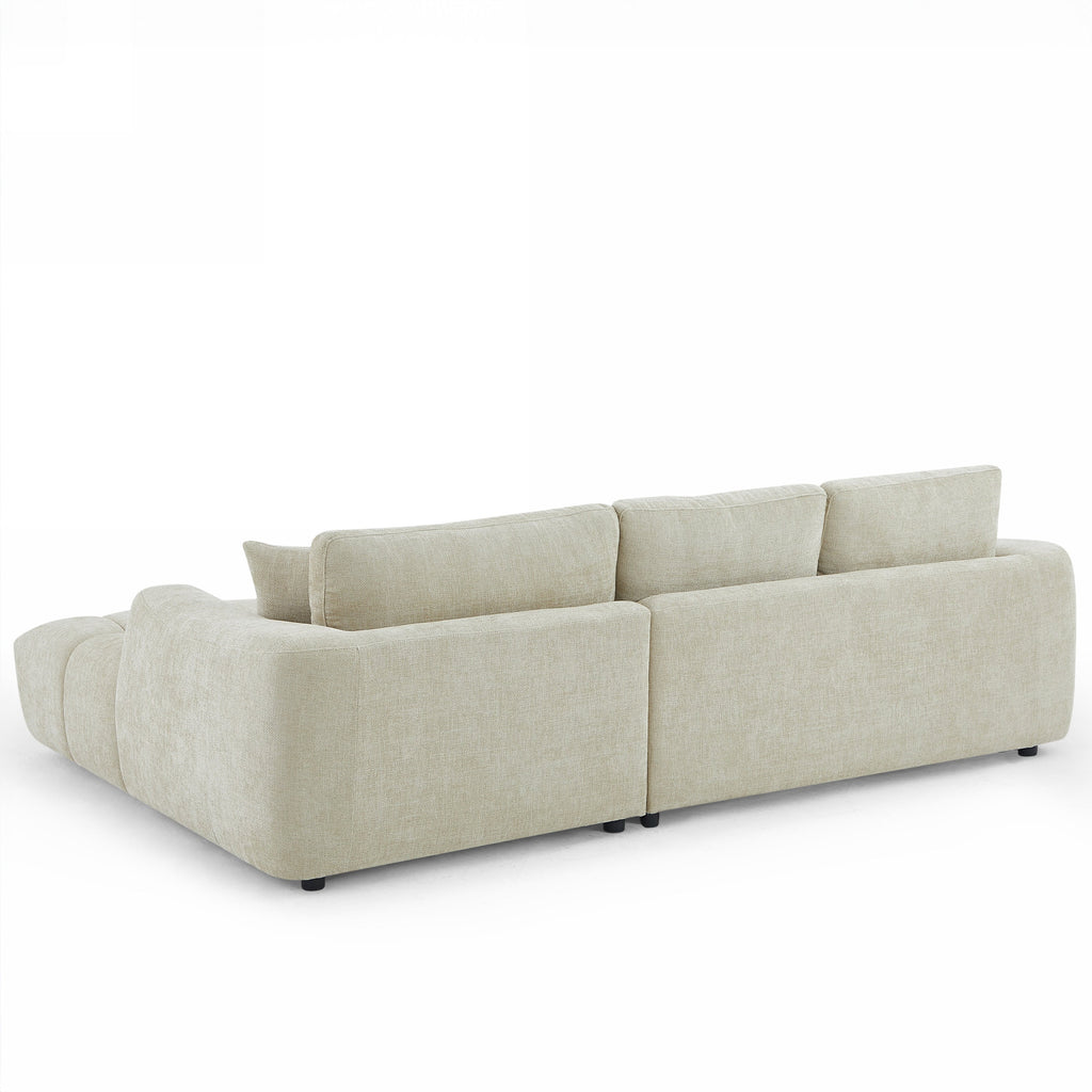 KEREA Right-Facing Fabric Corner Sofa – Taupe