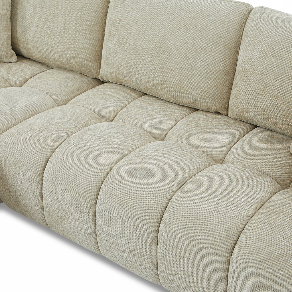 KEREA Right-Facing Fabric Corner Sofa – Taupe
