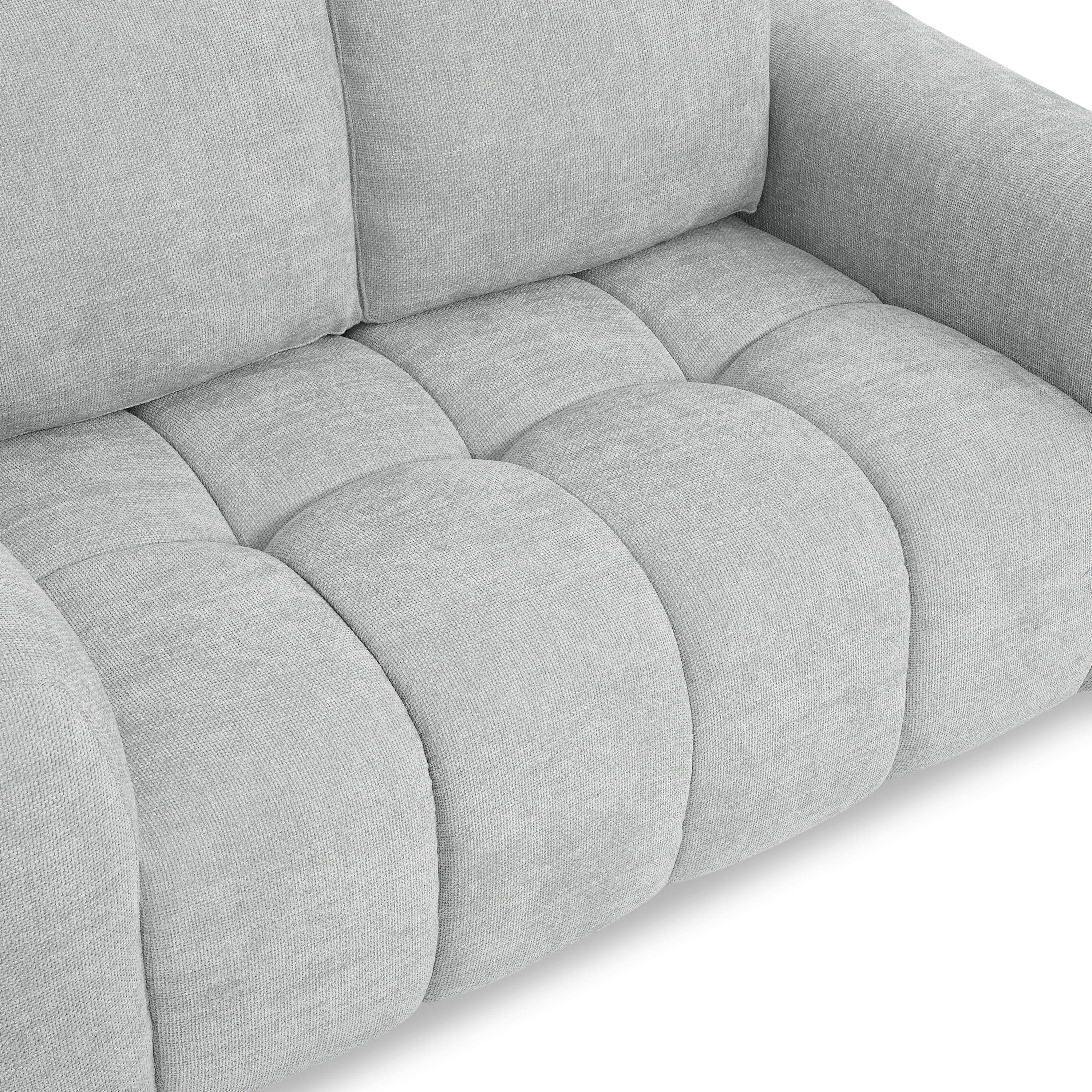 KEREA 61" Chenille Fabric Sofa - Gray