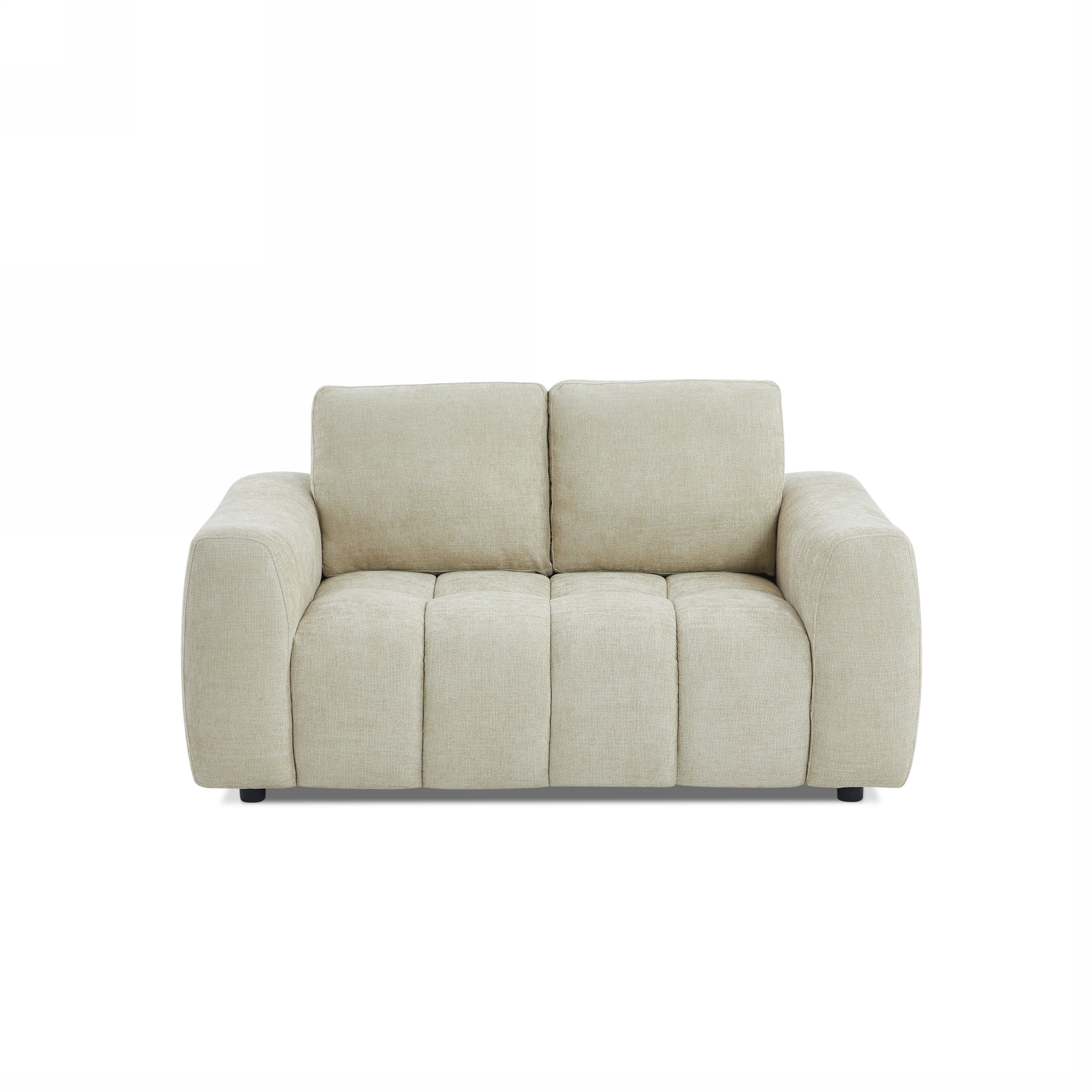 KEREA 61" Chenille Fabric Sofa - Taupe