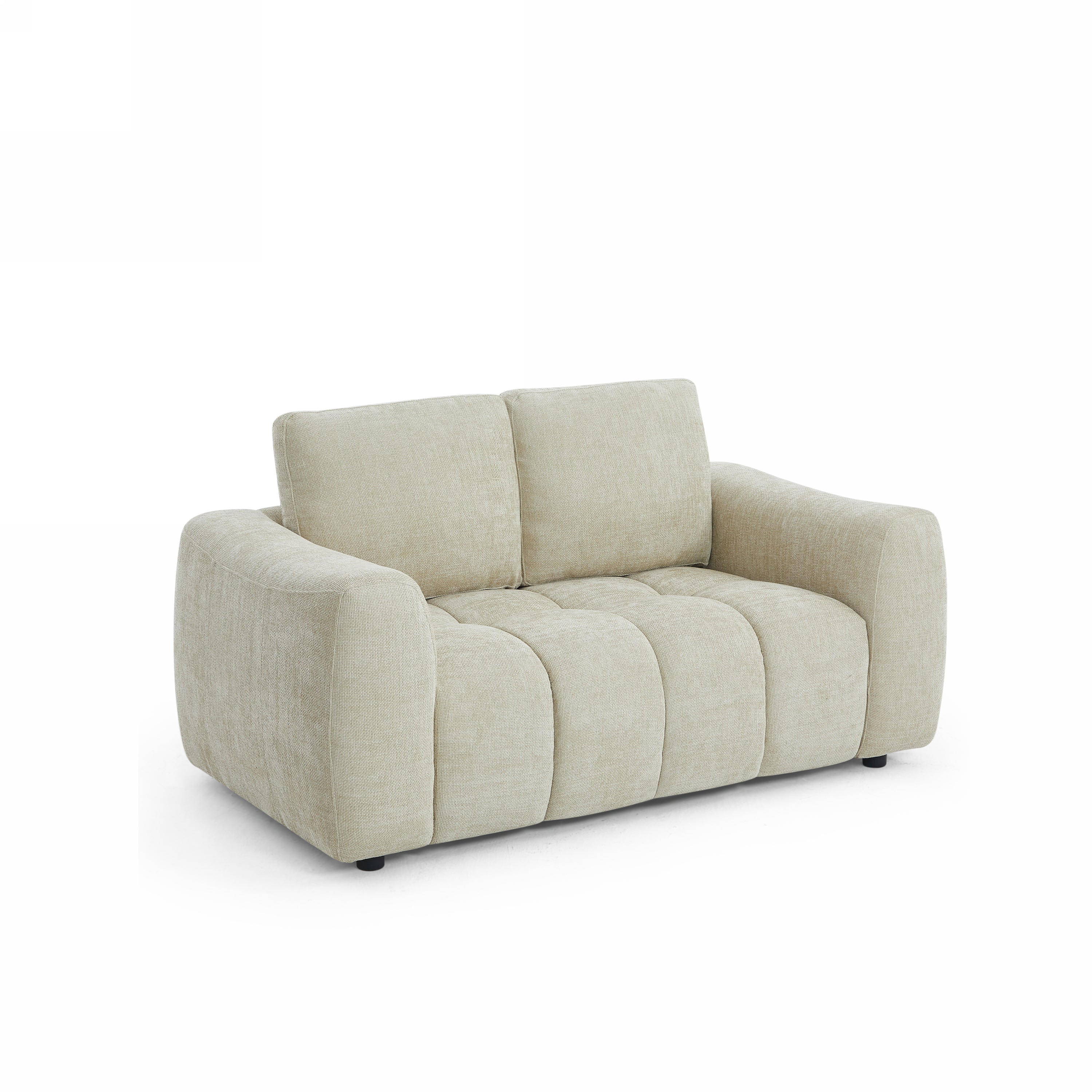 KEREA 61" Chenille Fabric Sofa - Taupe