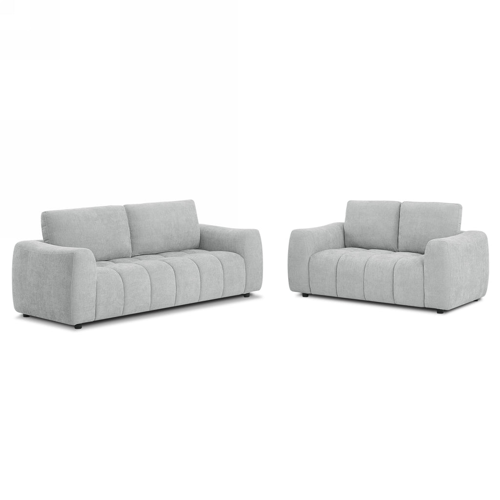 KEREA 3-Seater + 2-Seater Sofa Set – Fabric Living Room Furniture