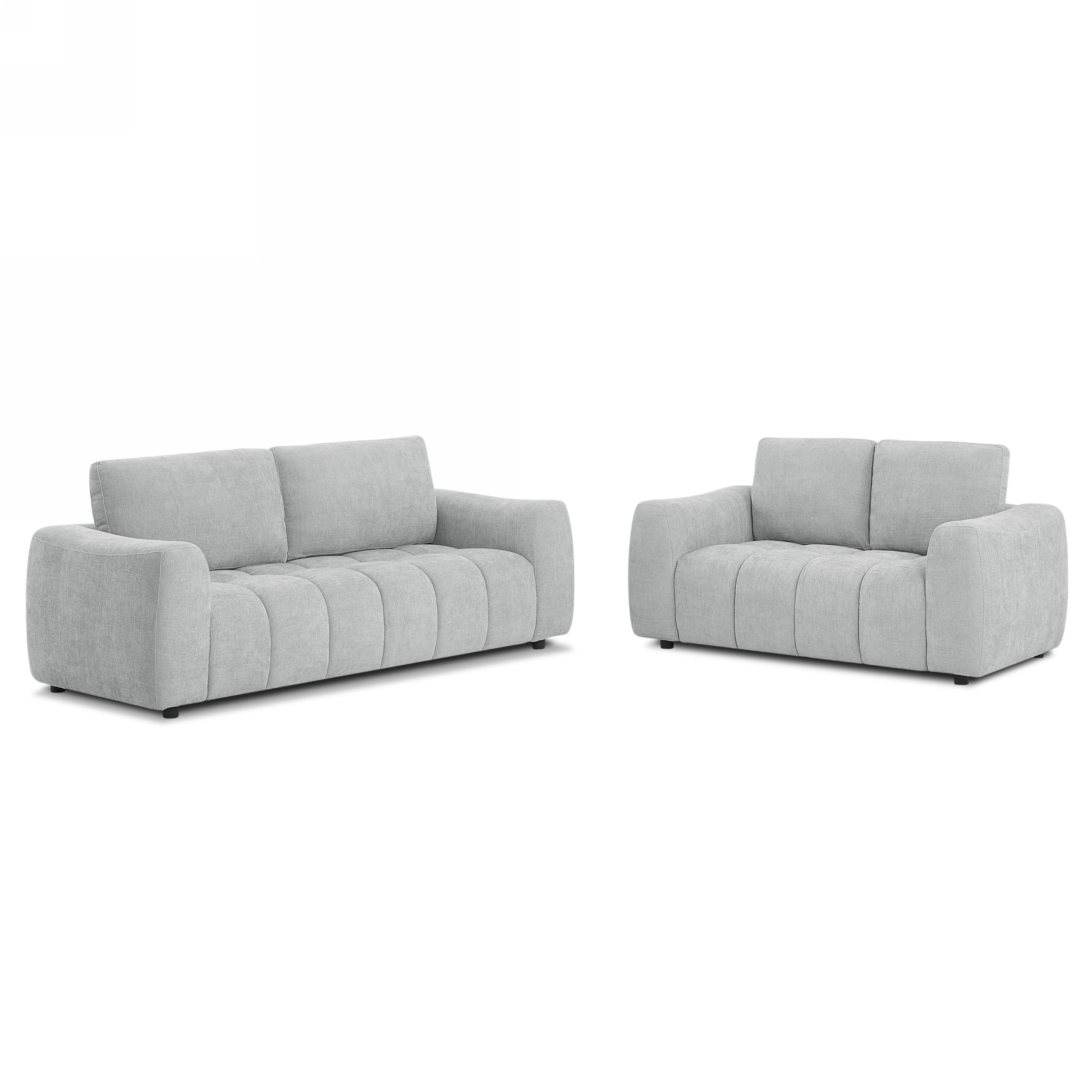 KEREA 3-Seater + 2-Seater Sofa Set – Fabric Living Room Furniture