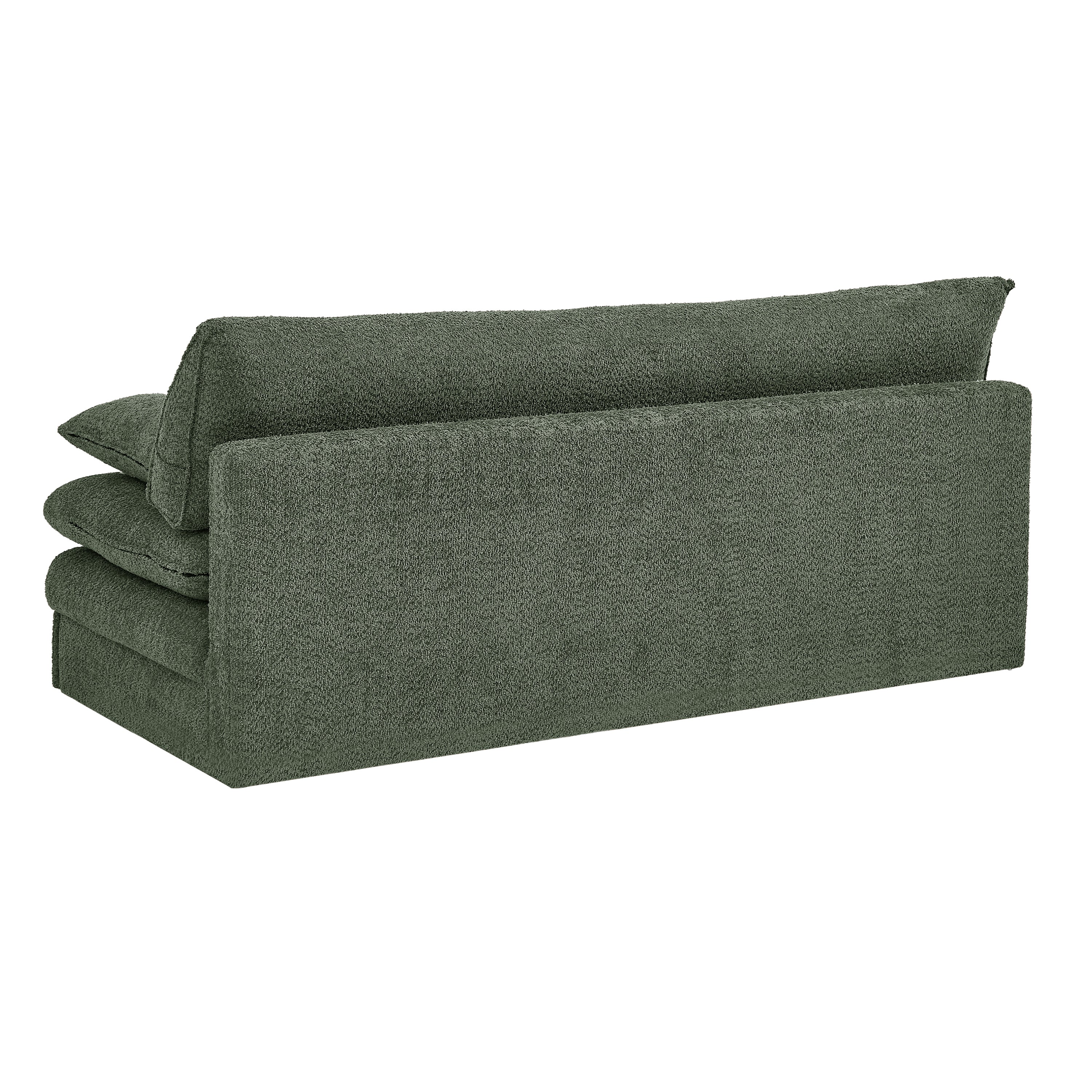 KIARA 76'' 3-Seater Convertible Sleeper Sofa Bed - Green bouclé