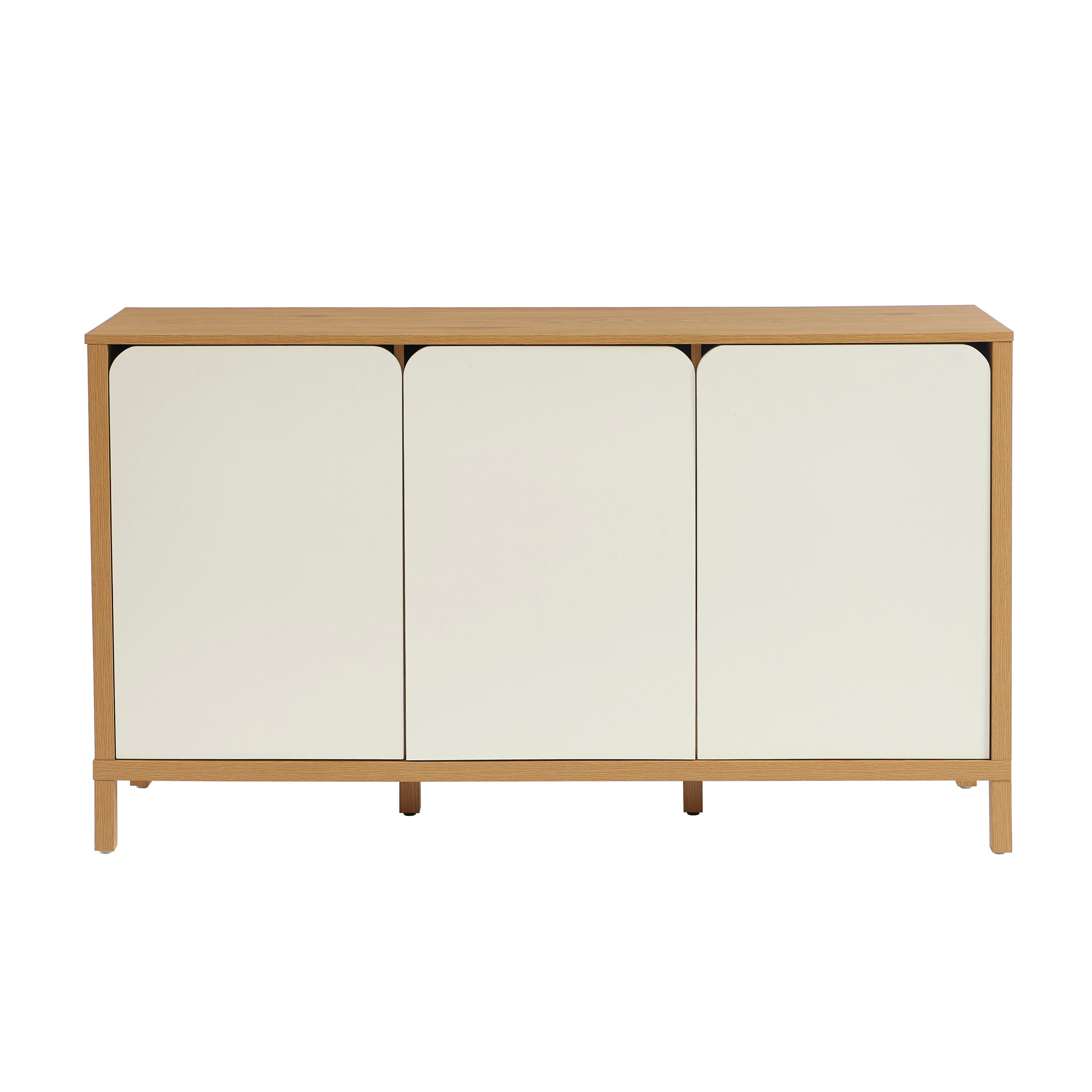 KILDA Highboard with Storage – White