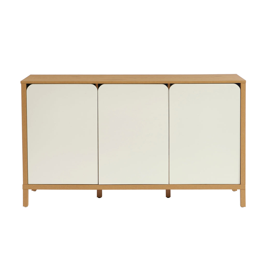 KILDA Highboard with Storage – White