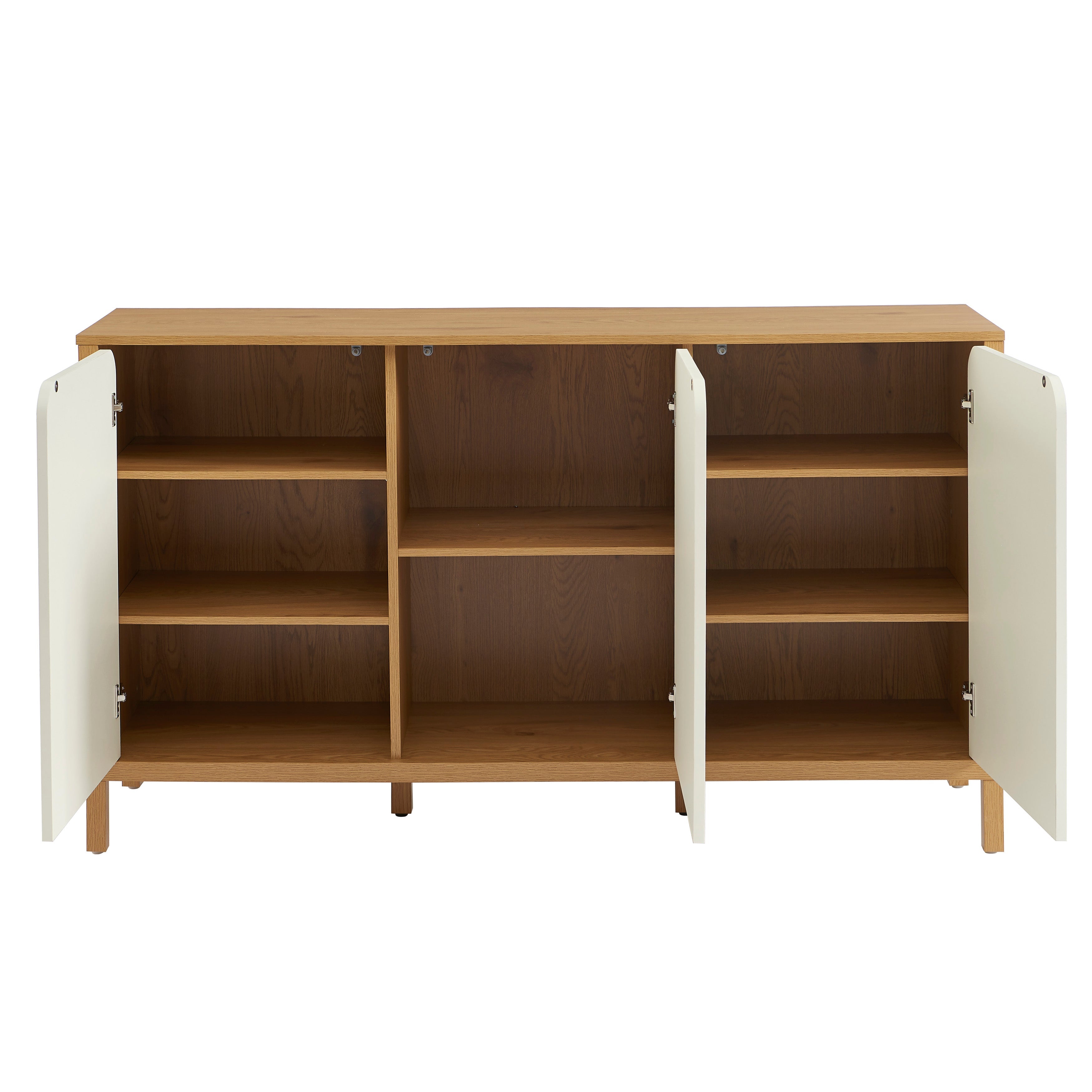 KILDA Highboard with Storage – White