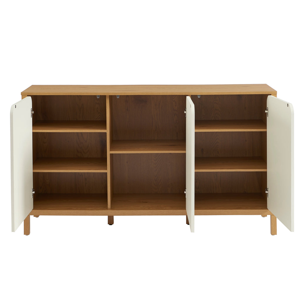 KILDA Highboard with Storage – White