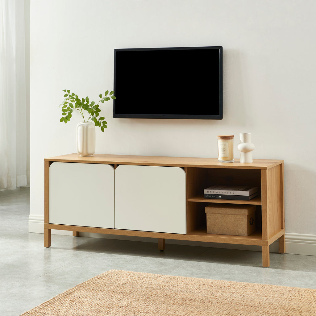 KILDA TV Stand with Storage – White