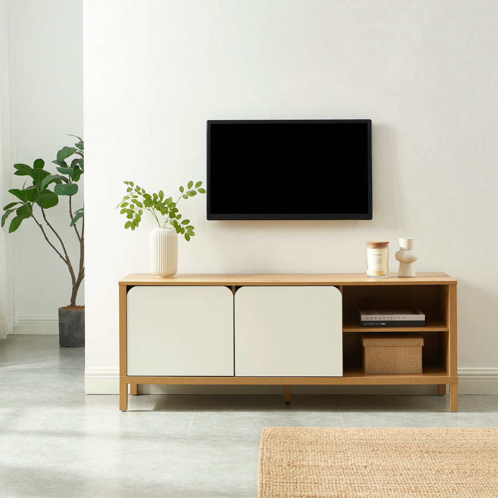 KILDA TV Stand with Storage – White