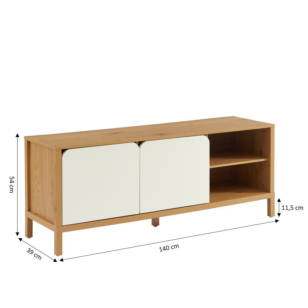 KILDA TV Stand with Storage – White
