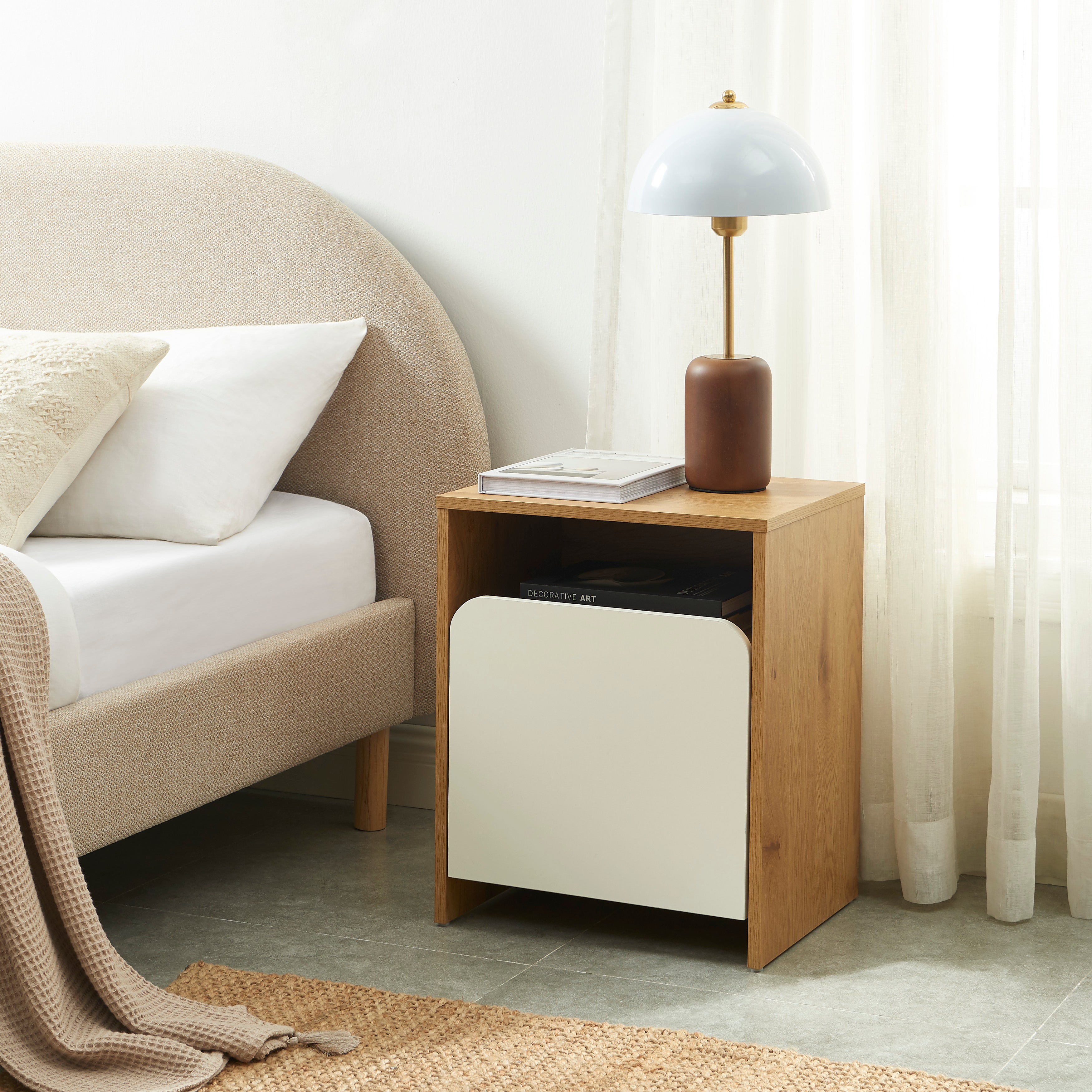 KILDA Nightstand with Drawer – White