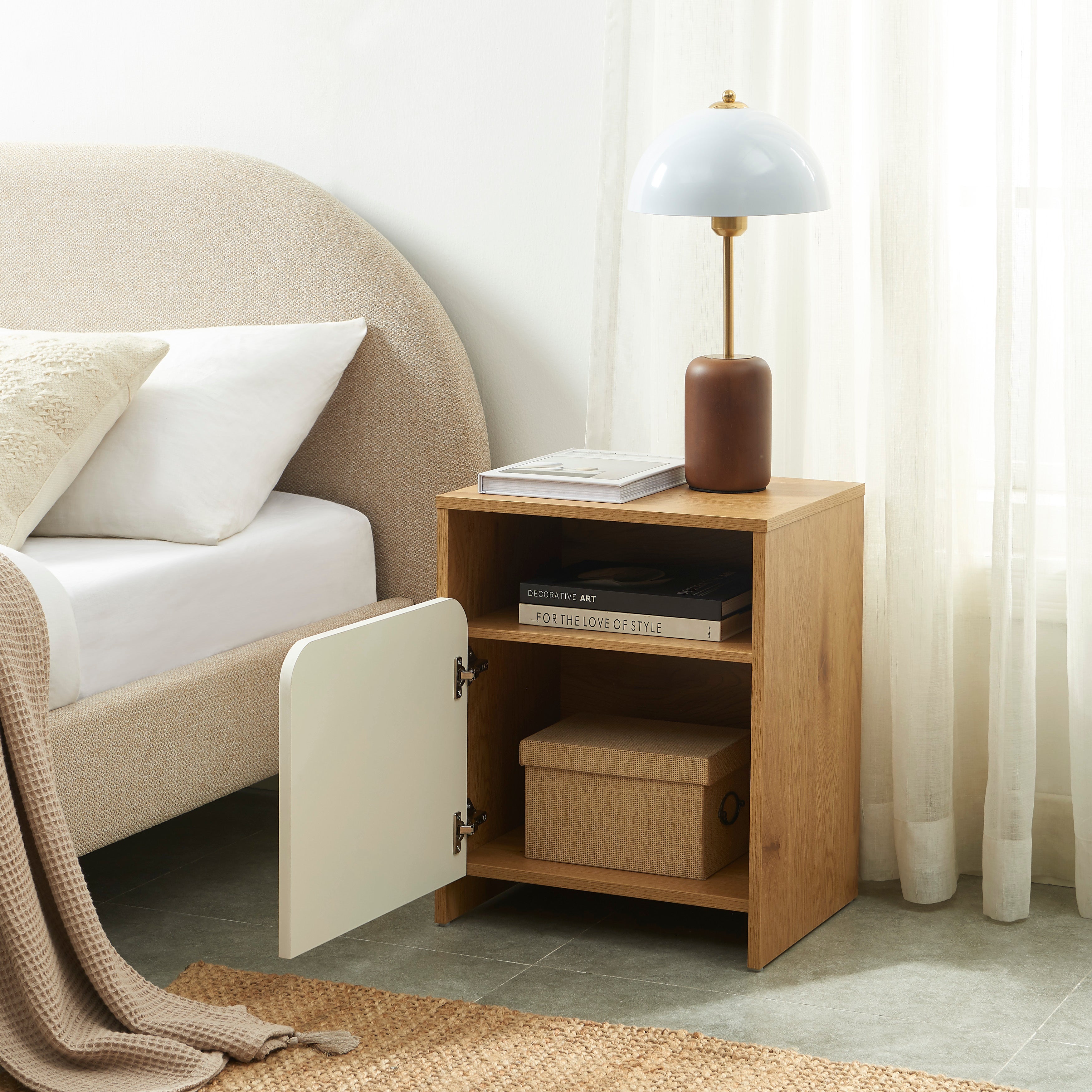 KILDA Nightstand with Drawer – White