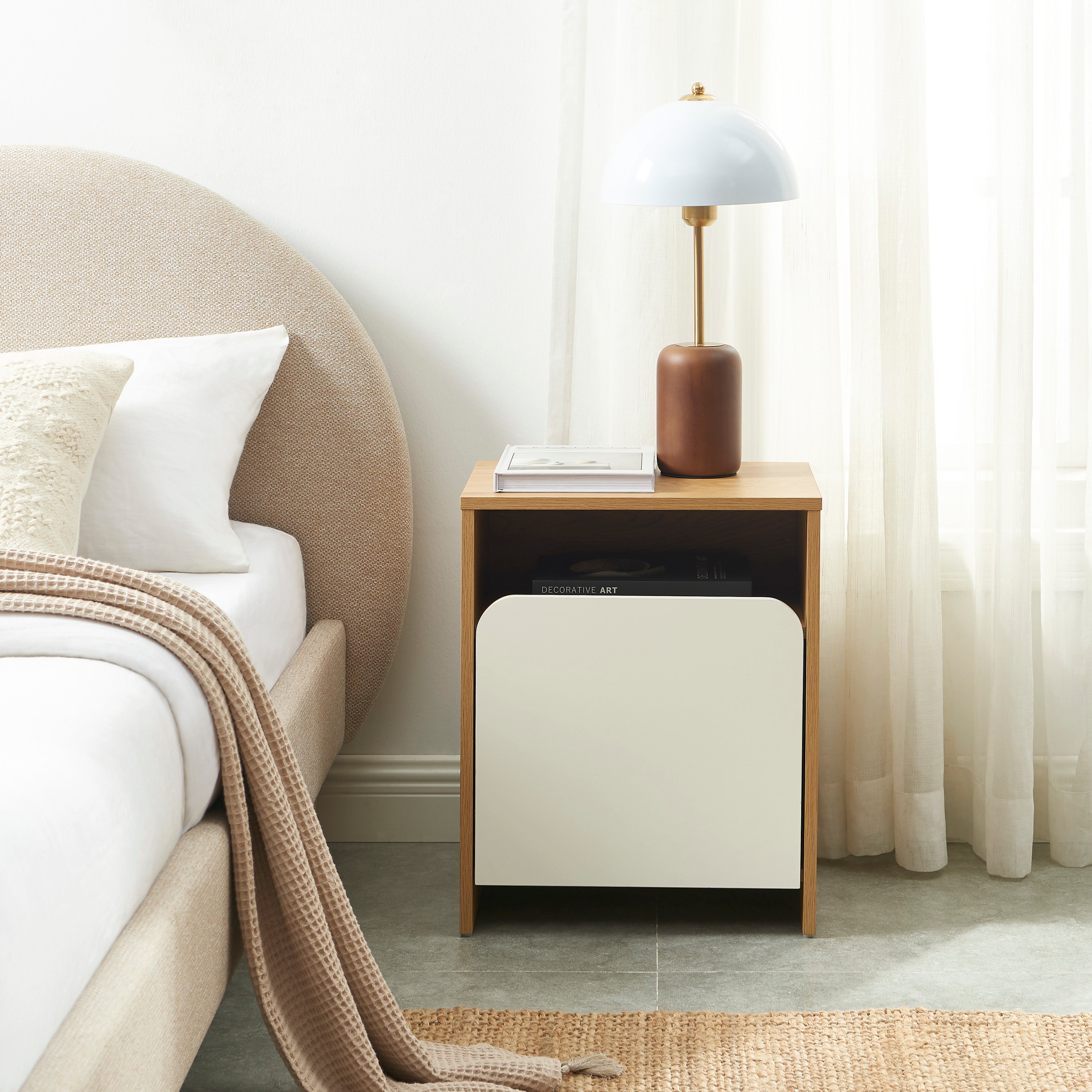 KILDA Nightstand with Drawer – White