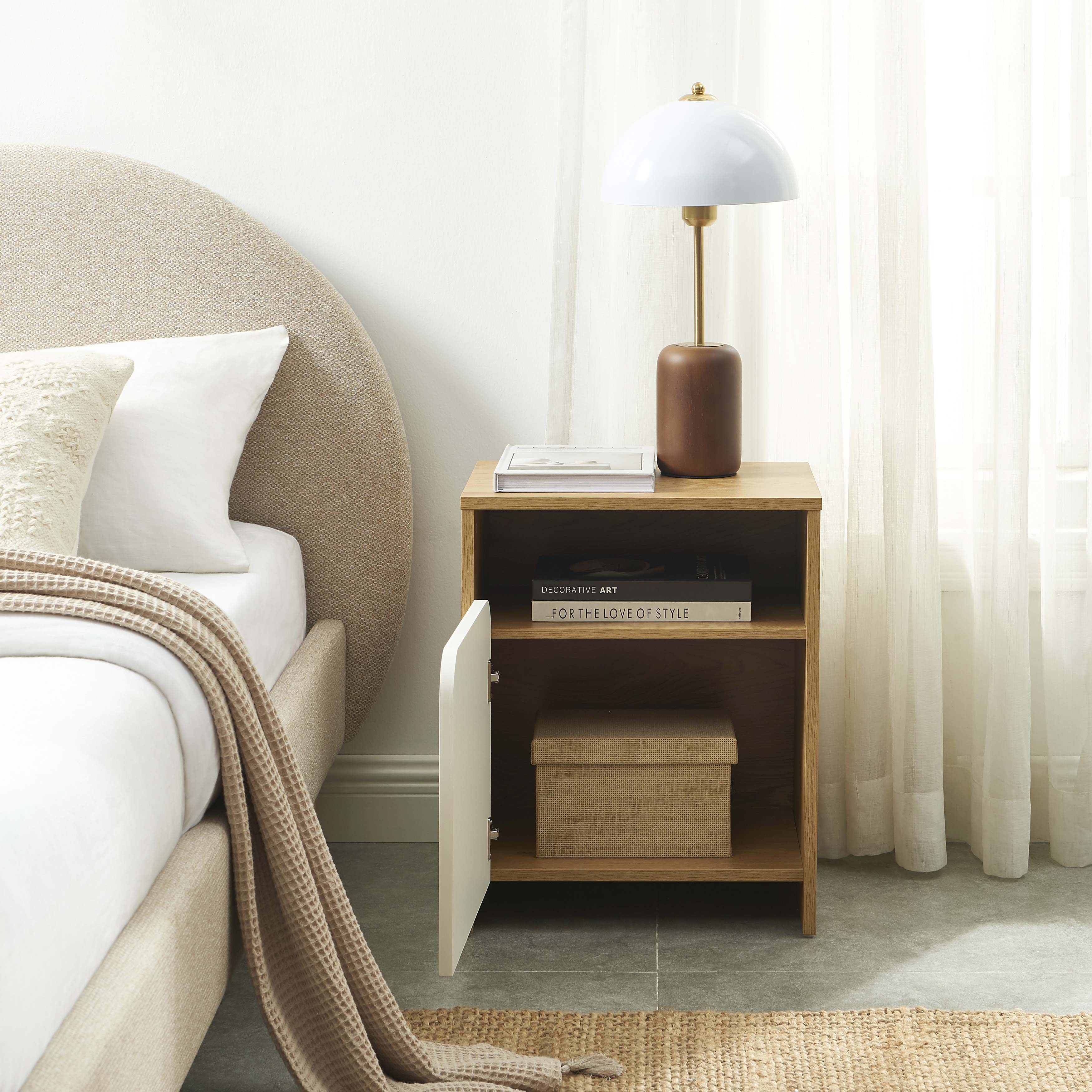 KILDA Nightstand with Drawer – White