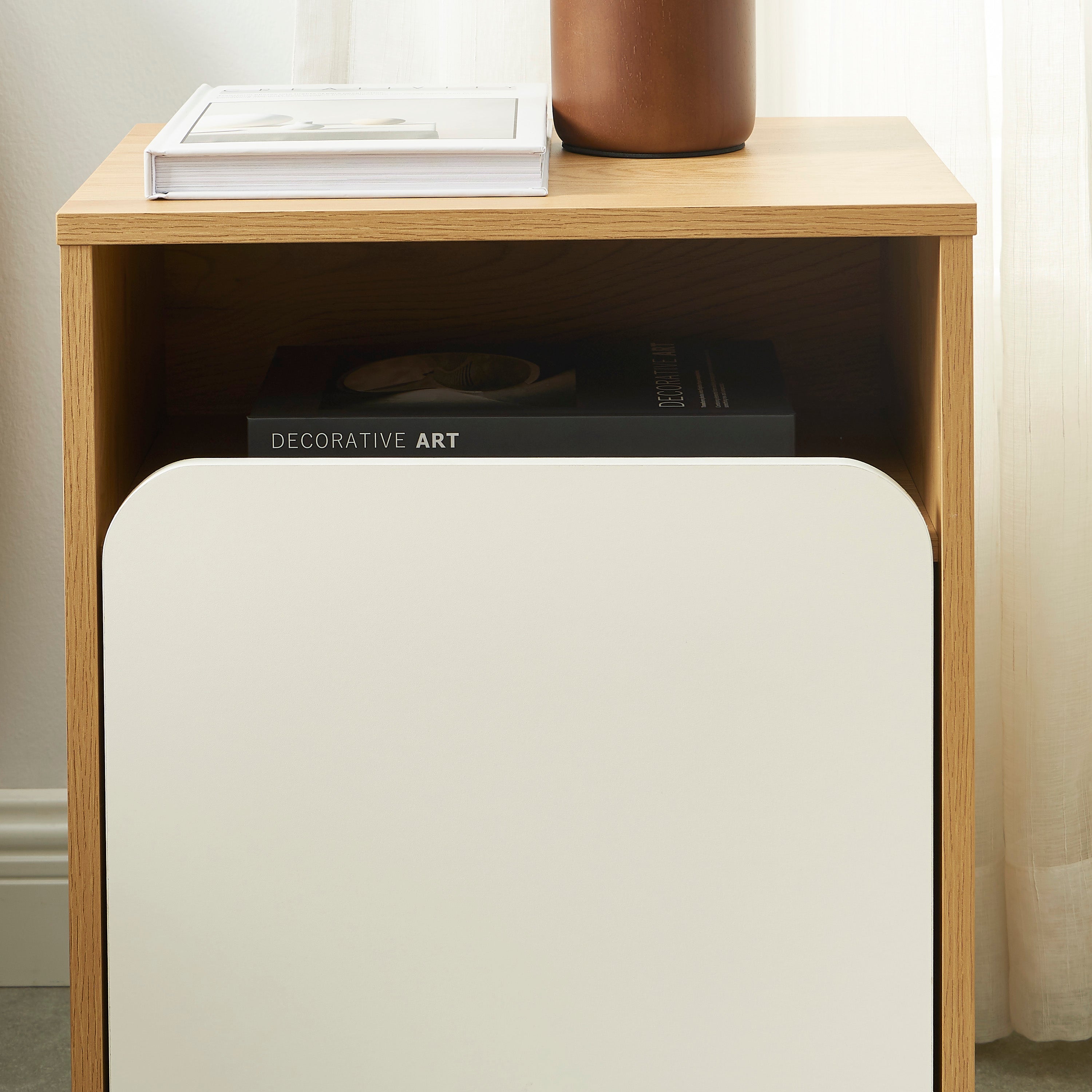 KILDA Nightstand with Drawer – White