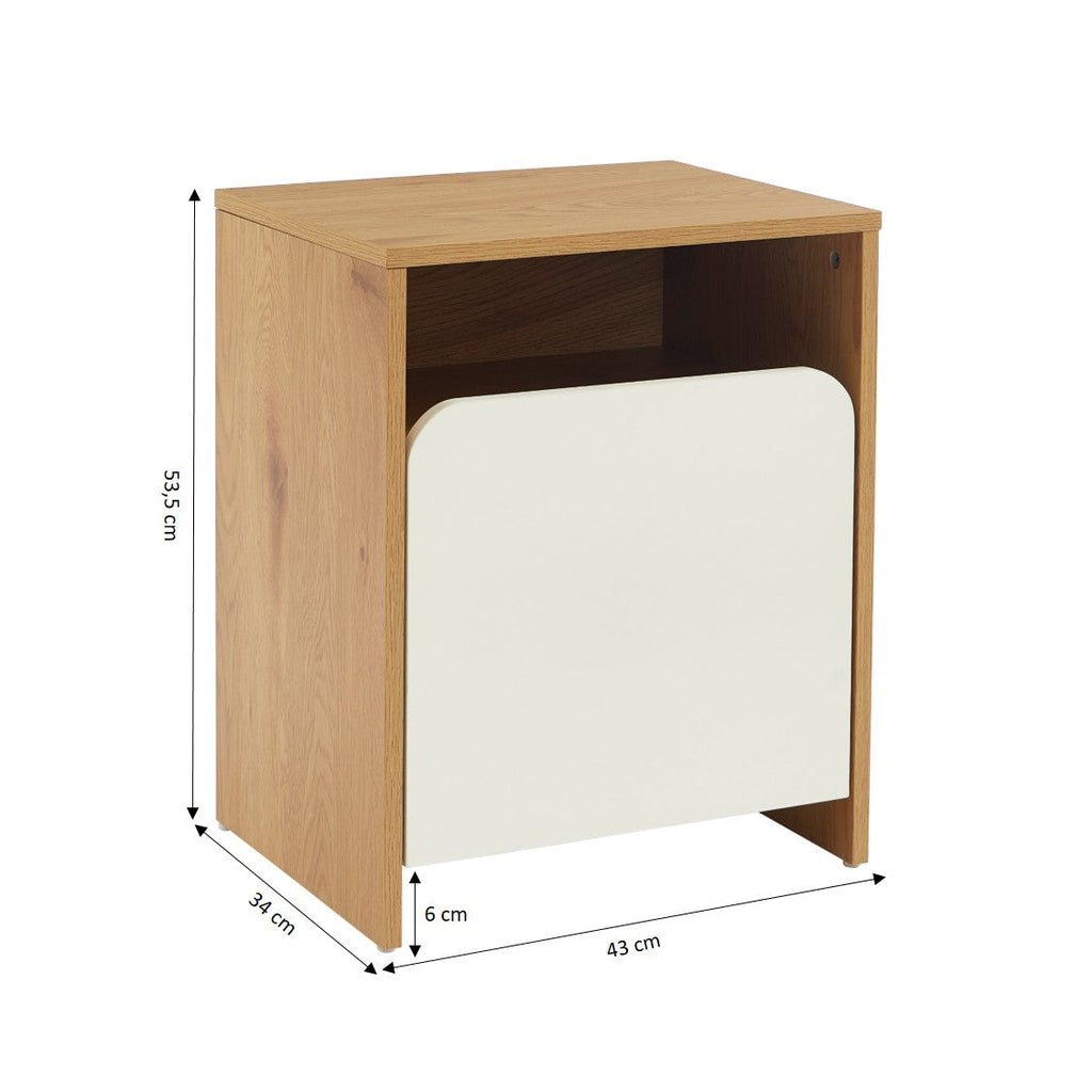 KILDA Nightstand with Drawer – White