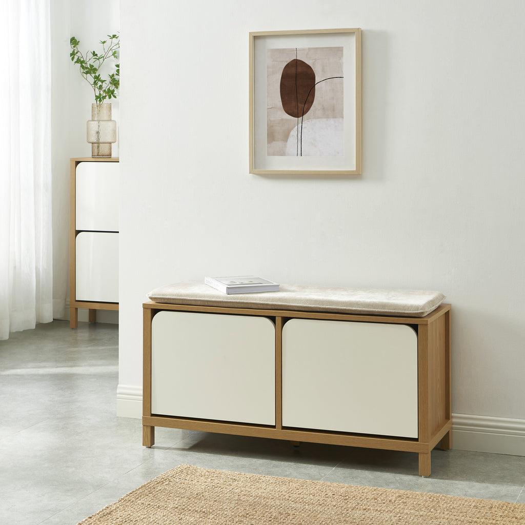 KILDA Large Shoe Cabinet – White