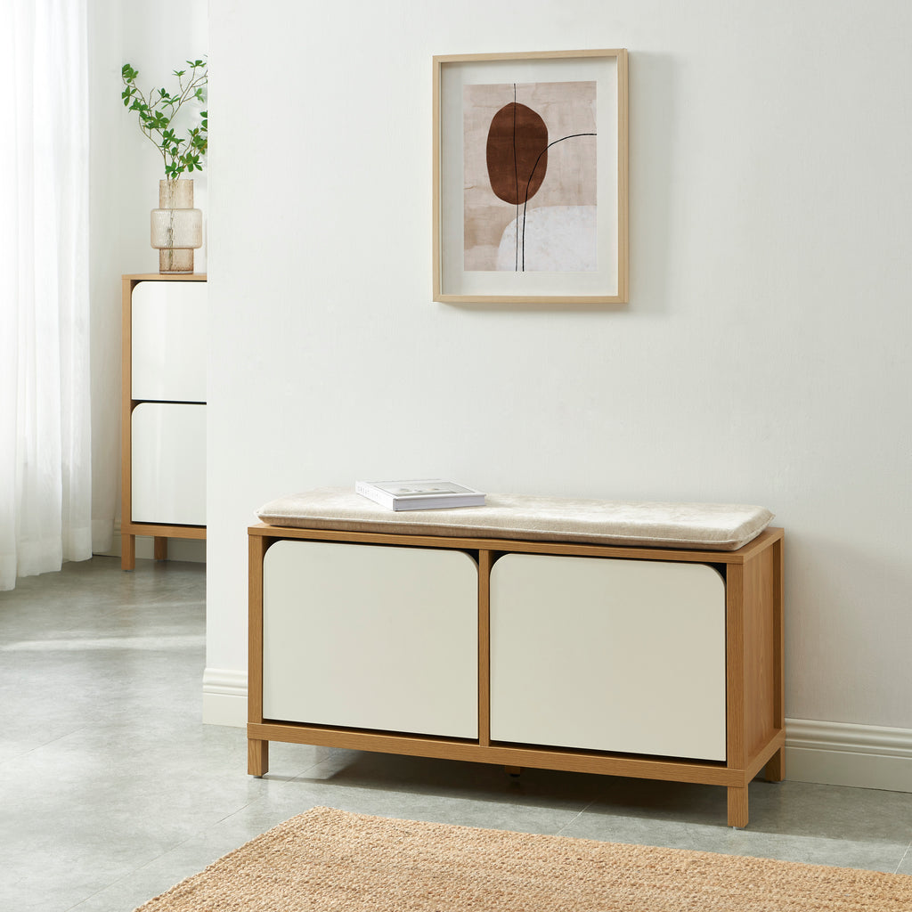 KILDA Large Shoe Cabinet – White