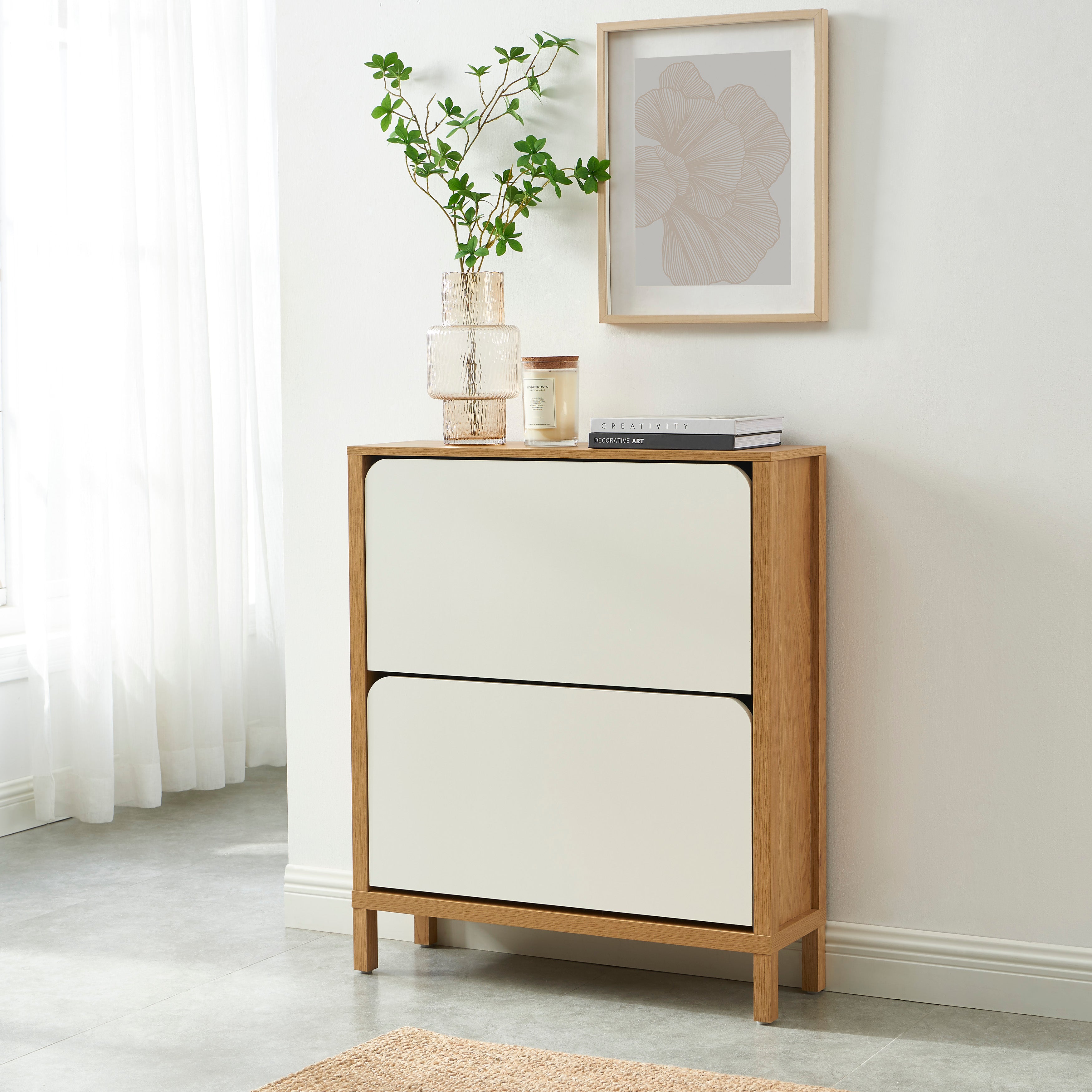 KILDA Shoe Cabinet – White