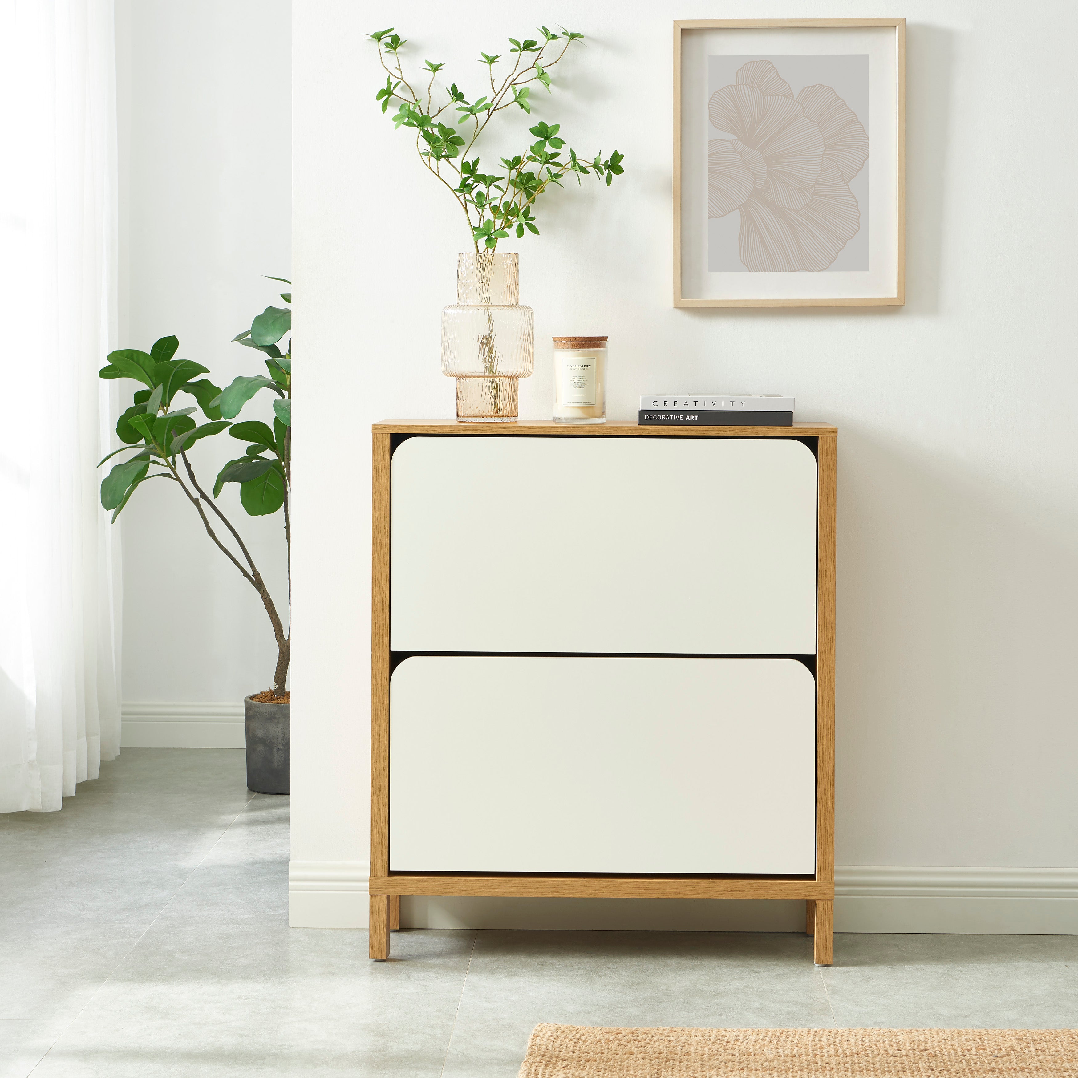 KILDA Shoe Cabinet – White