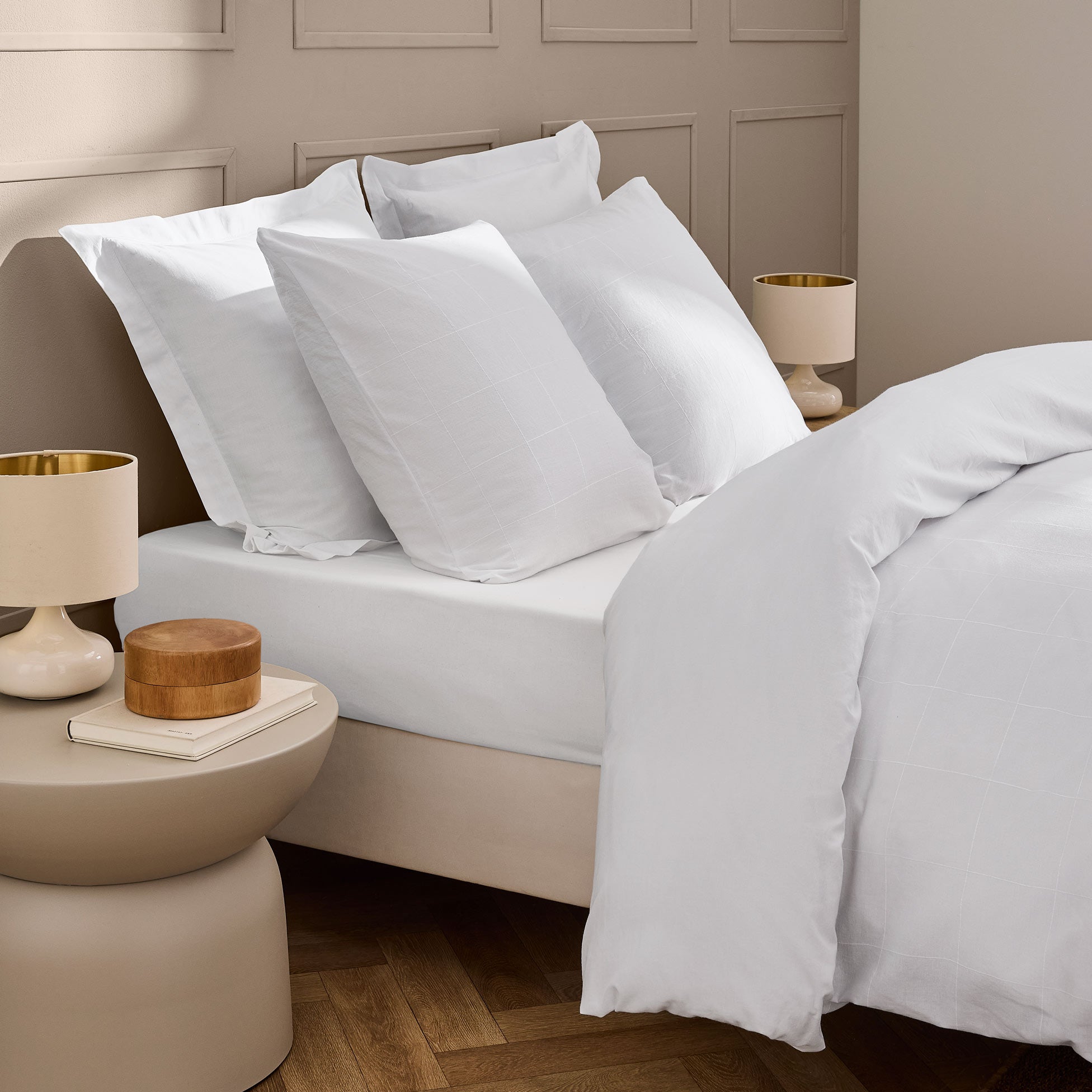 KITO Sage Fitted Sheet 63" x 79" - White