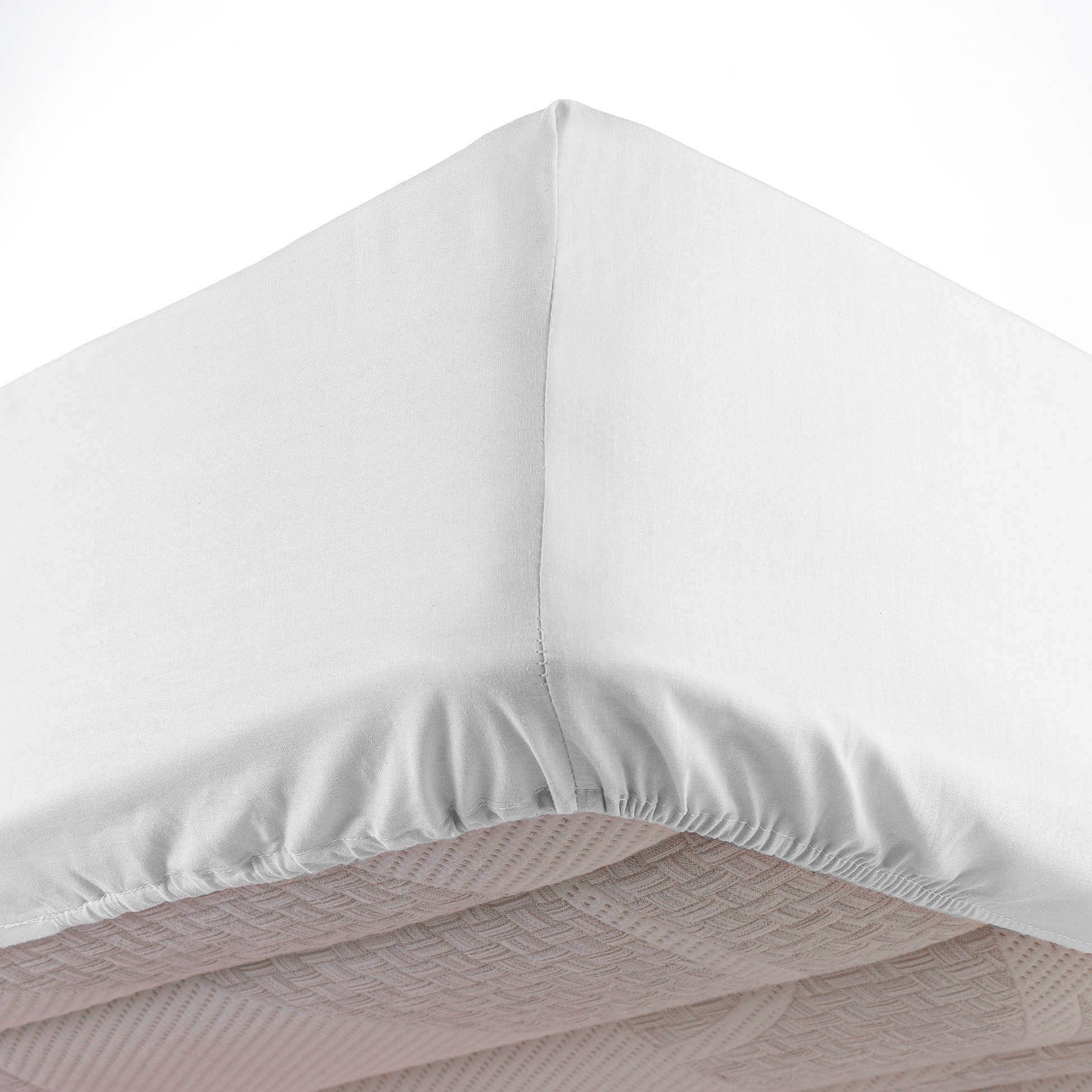 KITO Sage Fitted Sheet 63" x 79" - White