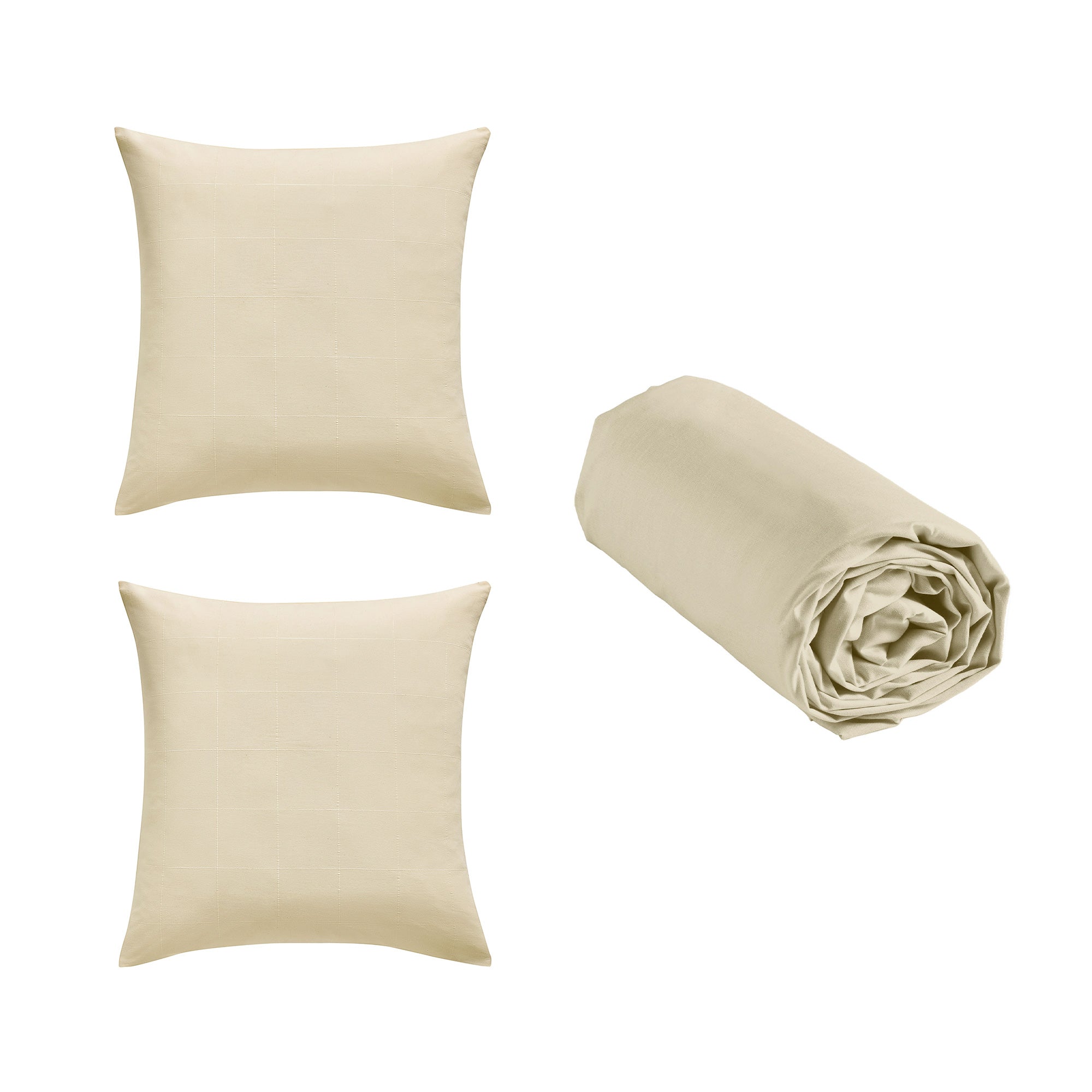 KITO Duvet Cover Set Sage 102" x 94" - Beige