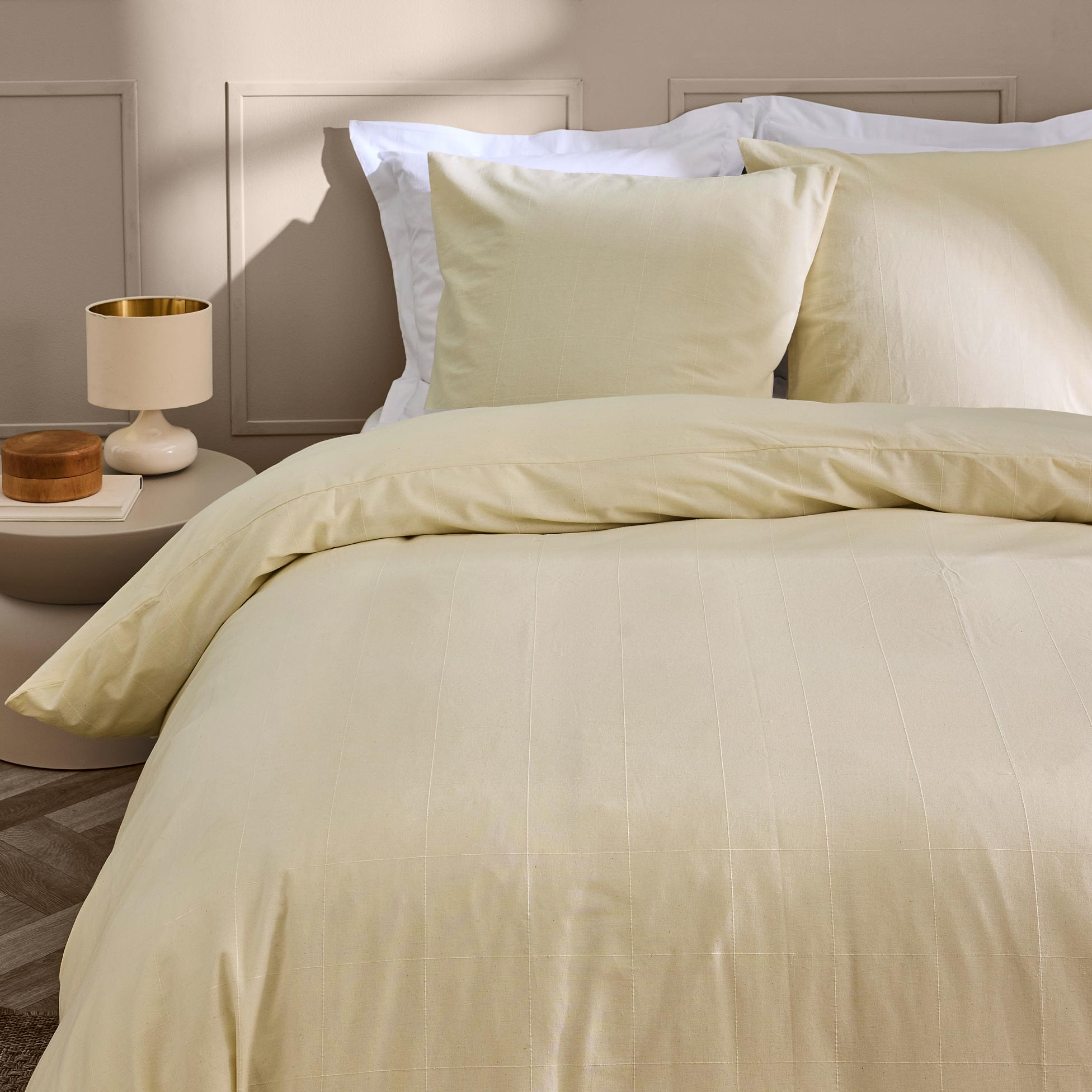 KITO Duvet Cover Set Sage 102" x 94" - Beige