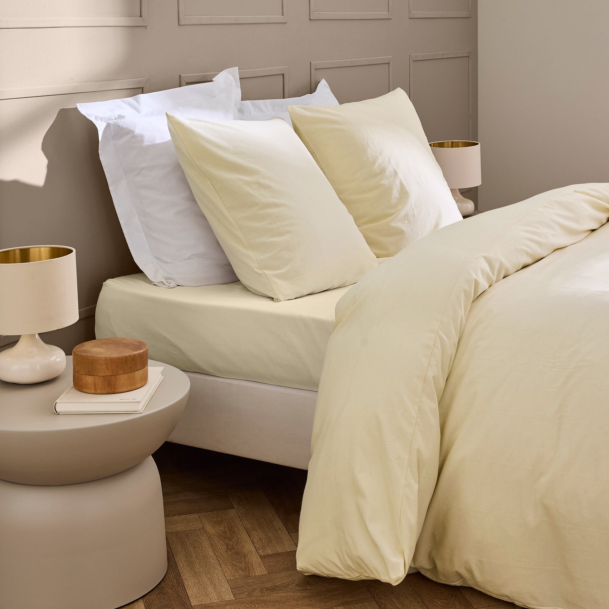 KITO Duvet Cover Set Sage 102" x 94" - Beige